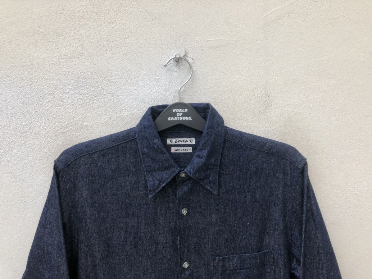 Blue Blue Japan Okura Arigato Japan Indigo Denim Shirt Size US M / EU 48-50 / 2 - 2 Thumbnail