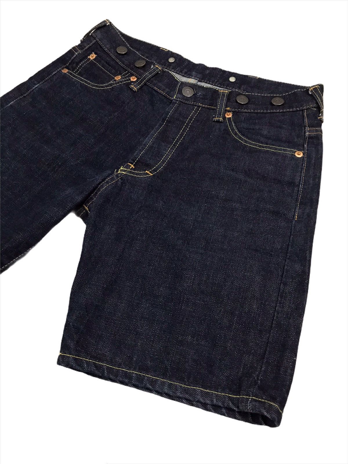 Beams Plus × Japanese Brand Japan Beams Boy Suspander Button Selvedge Short Denim Size US 30 / EU 46 - 4 Thumbnail