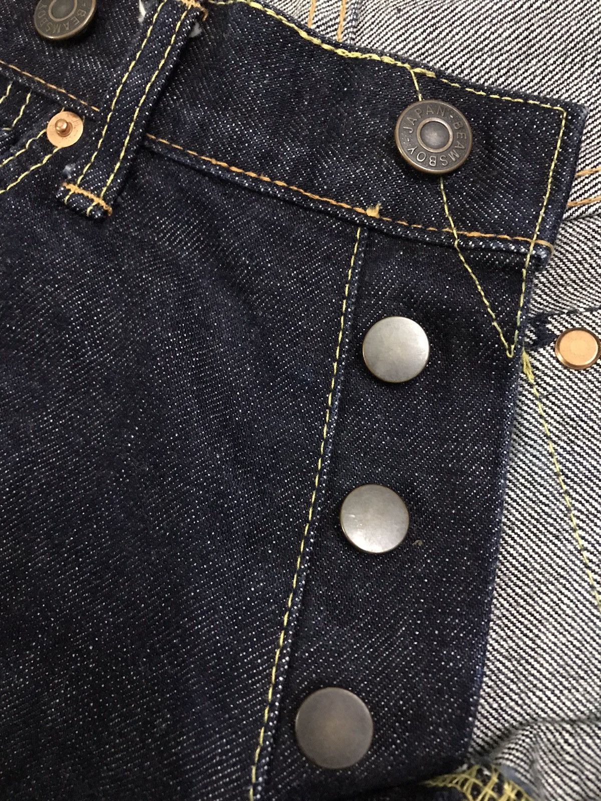 Beams Plus × Japanese Brand Japan Beams Boy Suspander Button Selvedge Short Denim Size US 30 / EU 46 - 7 Thumbnail