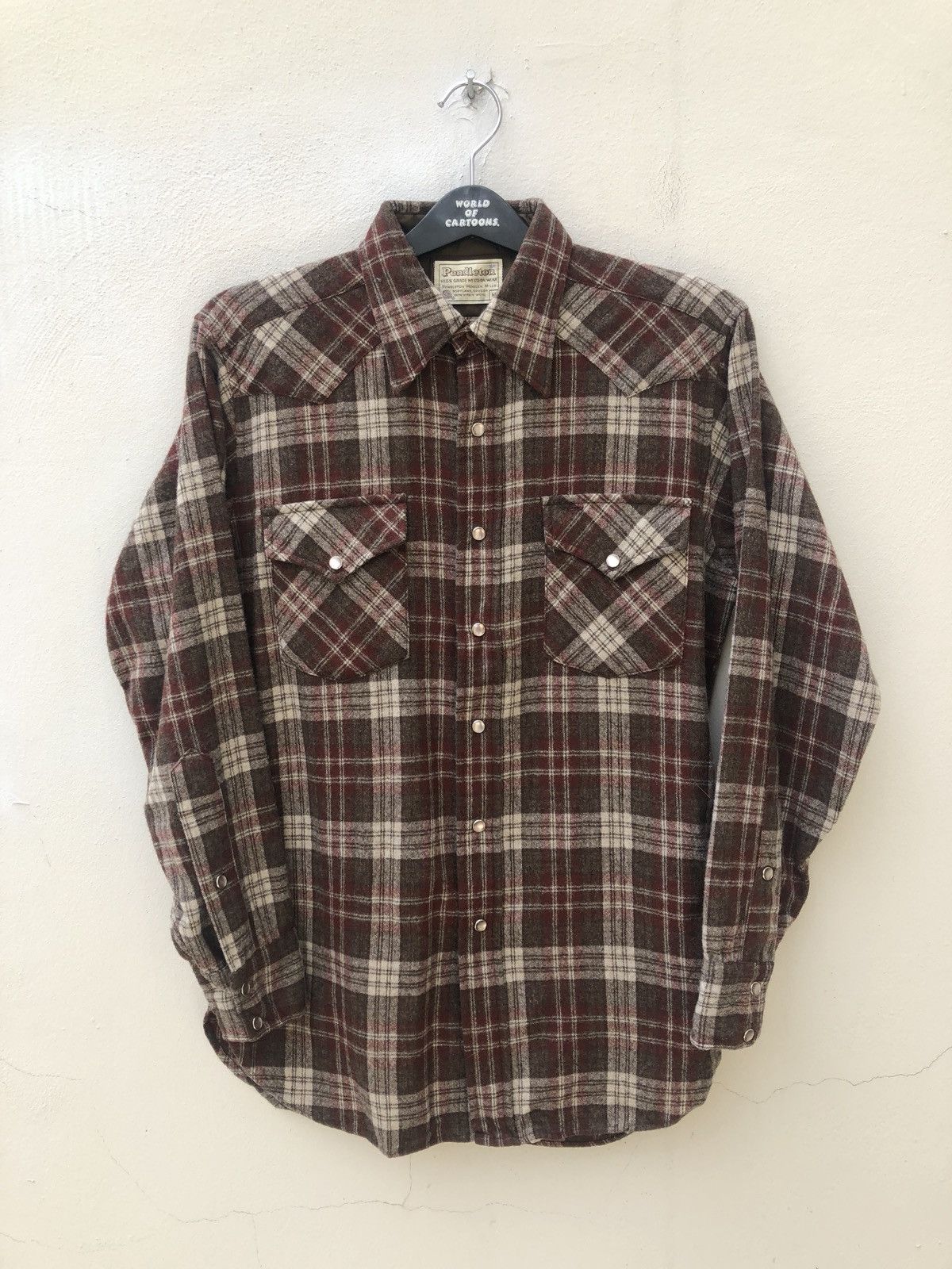 Pendleton Vintage 70s Pendleton Wool Plaid Western Shirt Size US M / EU 48-50 / 2 - 1 Thumbnail