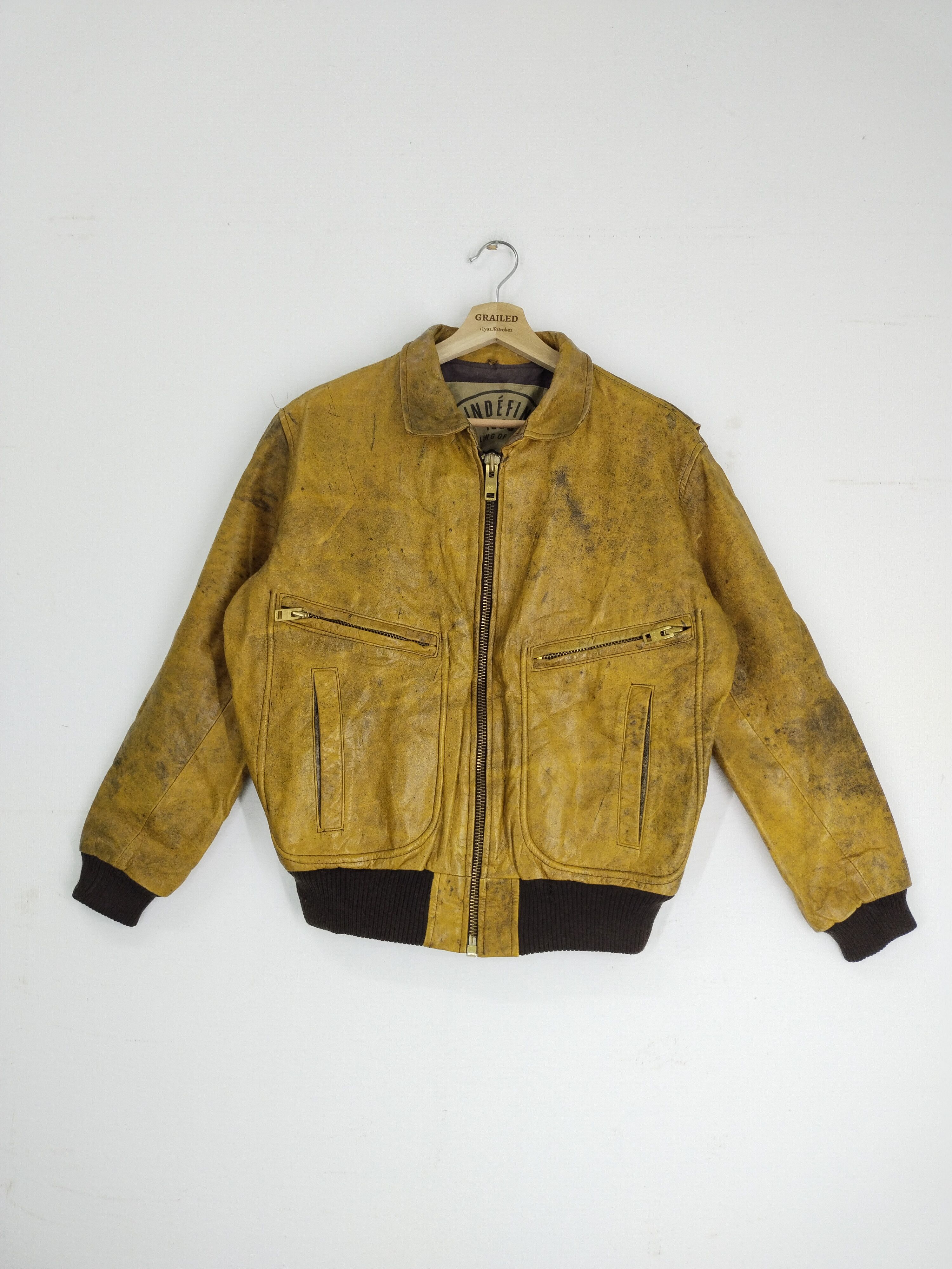 Leather Vintage INDEFINI 1930 Feeling Of Light Leather Jacket Size US M / EU 48-50 / 2 - 1 Thumbnail