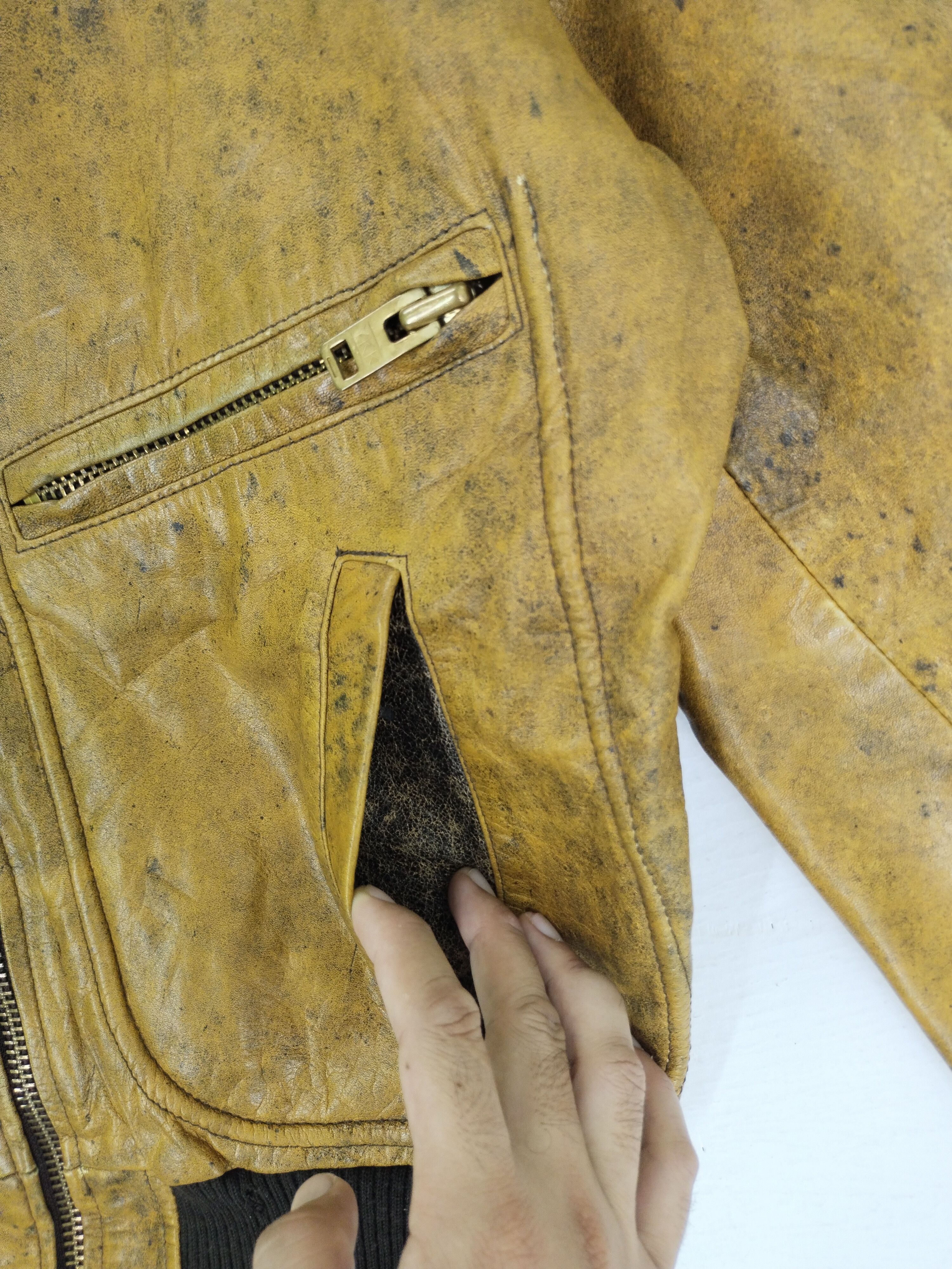 Leather Vintage INDEFINI 1930 Feeling Of Light Leather Jacket Size US M / EU 48-50 / 2 - 10 Thumbnail
