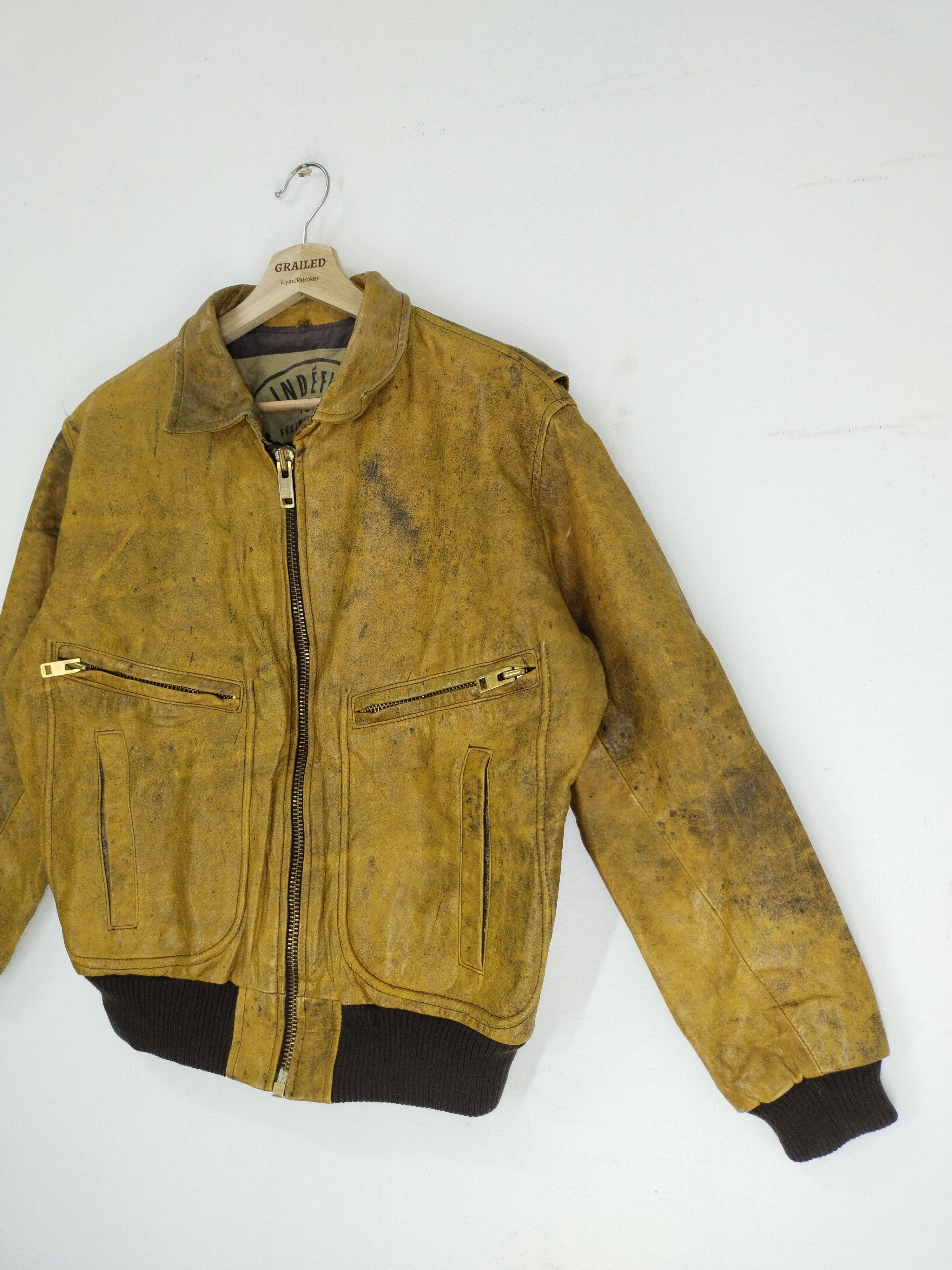 Leather Vintage INDEFINI 1930 Feeling Of Light Leather Jacket Size US M / EU 48-50 / 2 - 3 Thumbnail