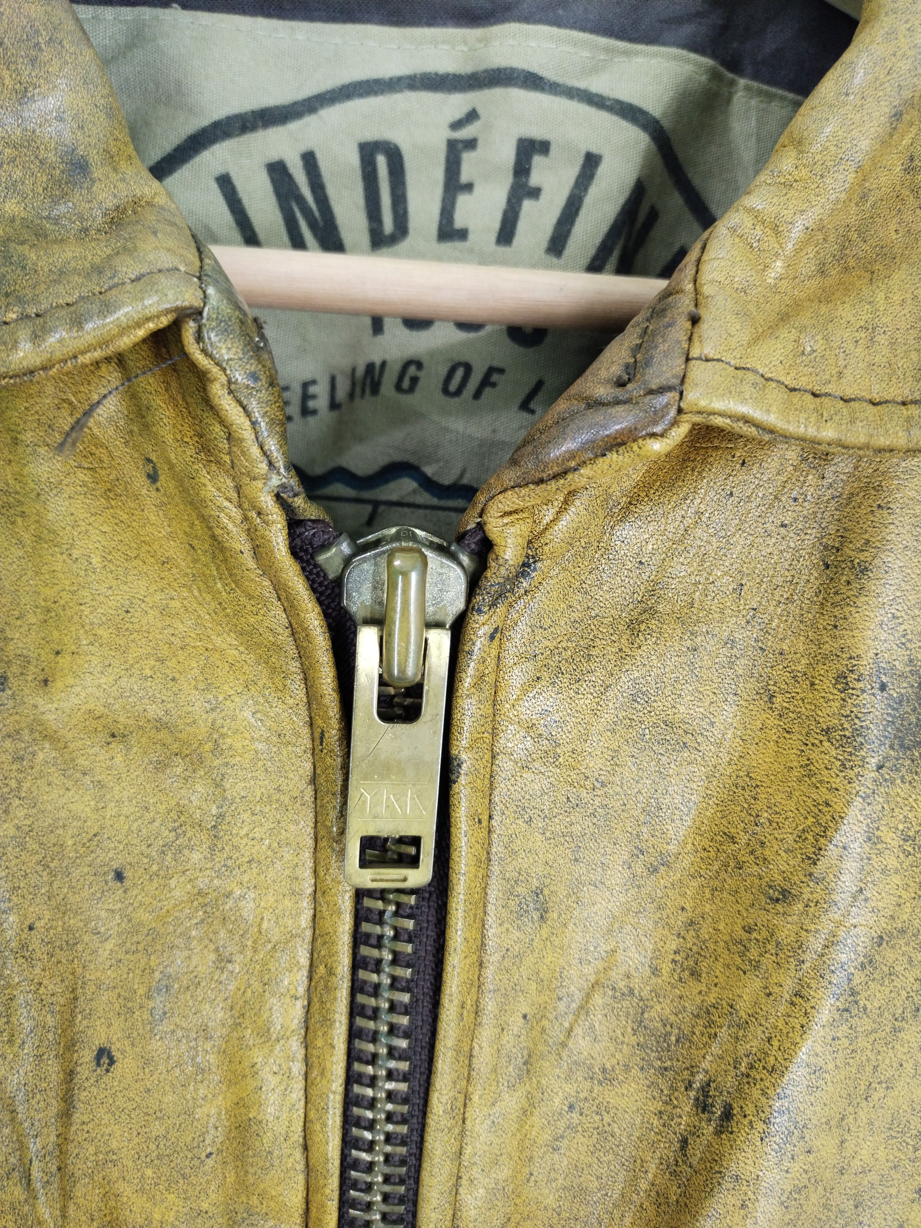 Leather Vintage INDEFINI 1930 Feeling Of Light Leather Jacket Size US M / EU 48-50 / 2 - 8 Thumbnail