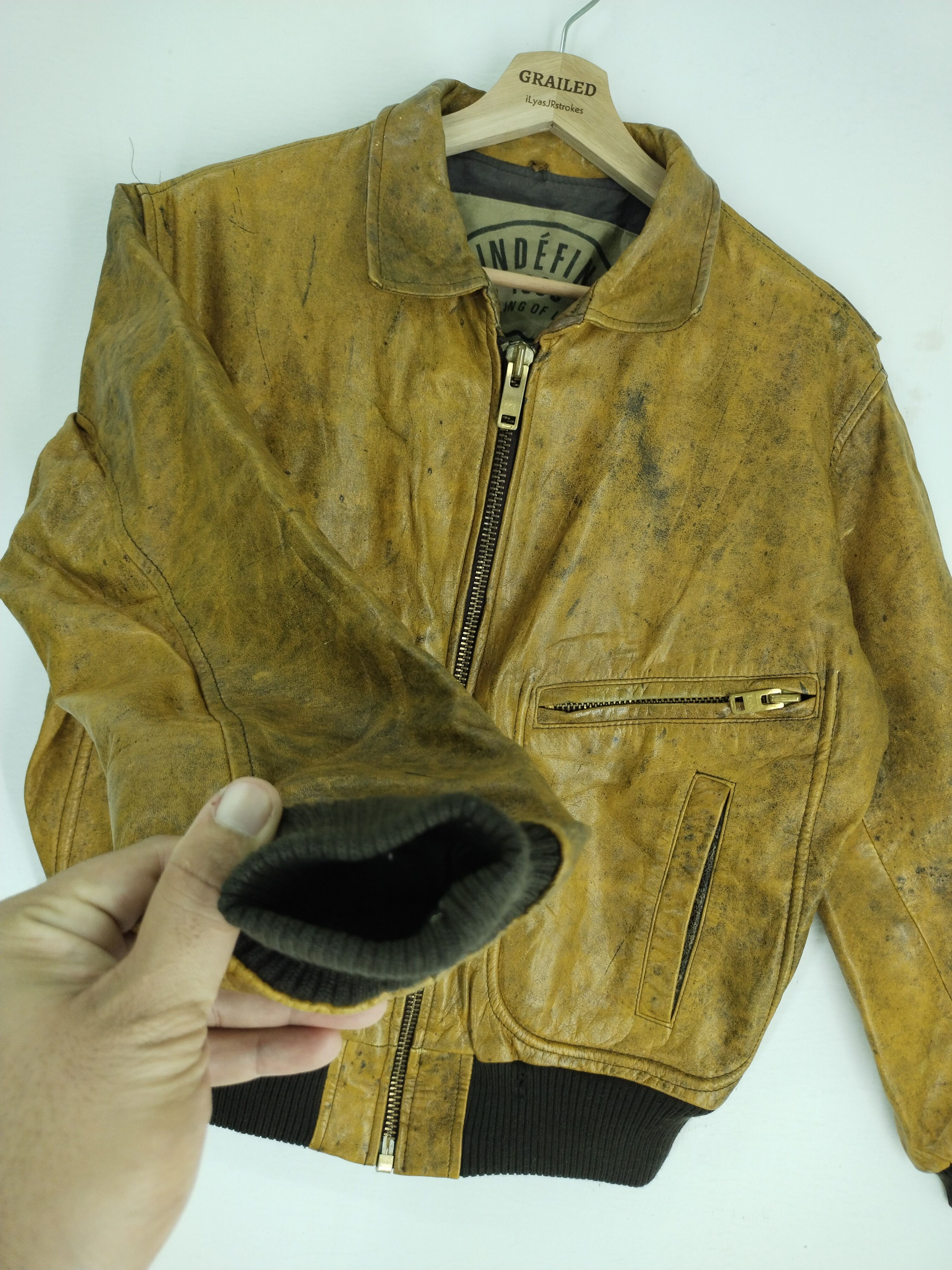Leather Vintage INDEFINI 1930 Feeling Of Light Leather Jacket Size US M / EU 48-50 / 2 - 6 Thumbnail