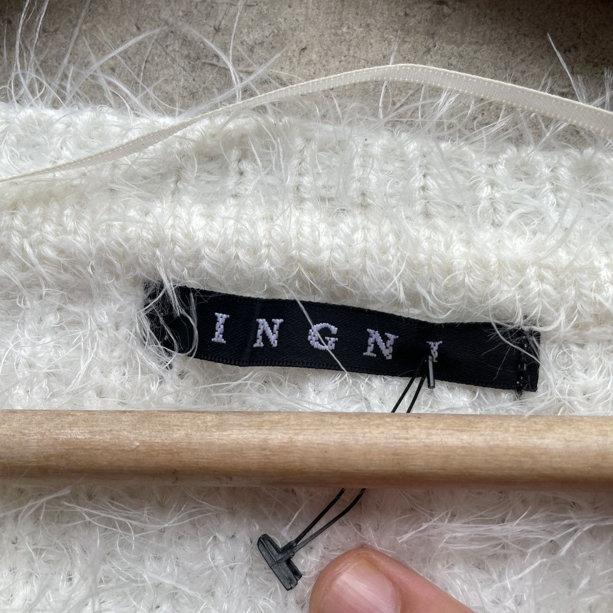 Aran Isles Knitwear × Japanese Brand Steals⚡️ JAPAN INGNI Striped Mohair Shag Shaggy Fur Knitwear Size US M / EU 48-50 / 2 - 7 Thumbnail