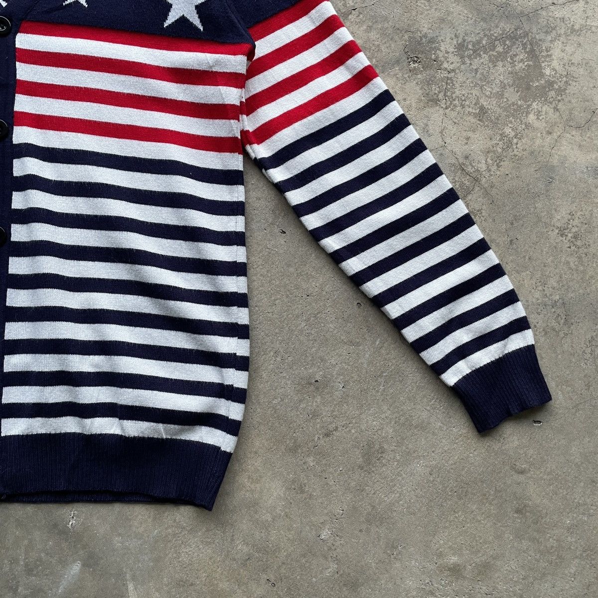 Aran Isles Knitwear Japanese Vintage Striped & Star Cardigan Knitwear Size US M / EU 48-50 / 2 - 5 Thumbnail