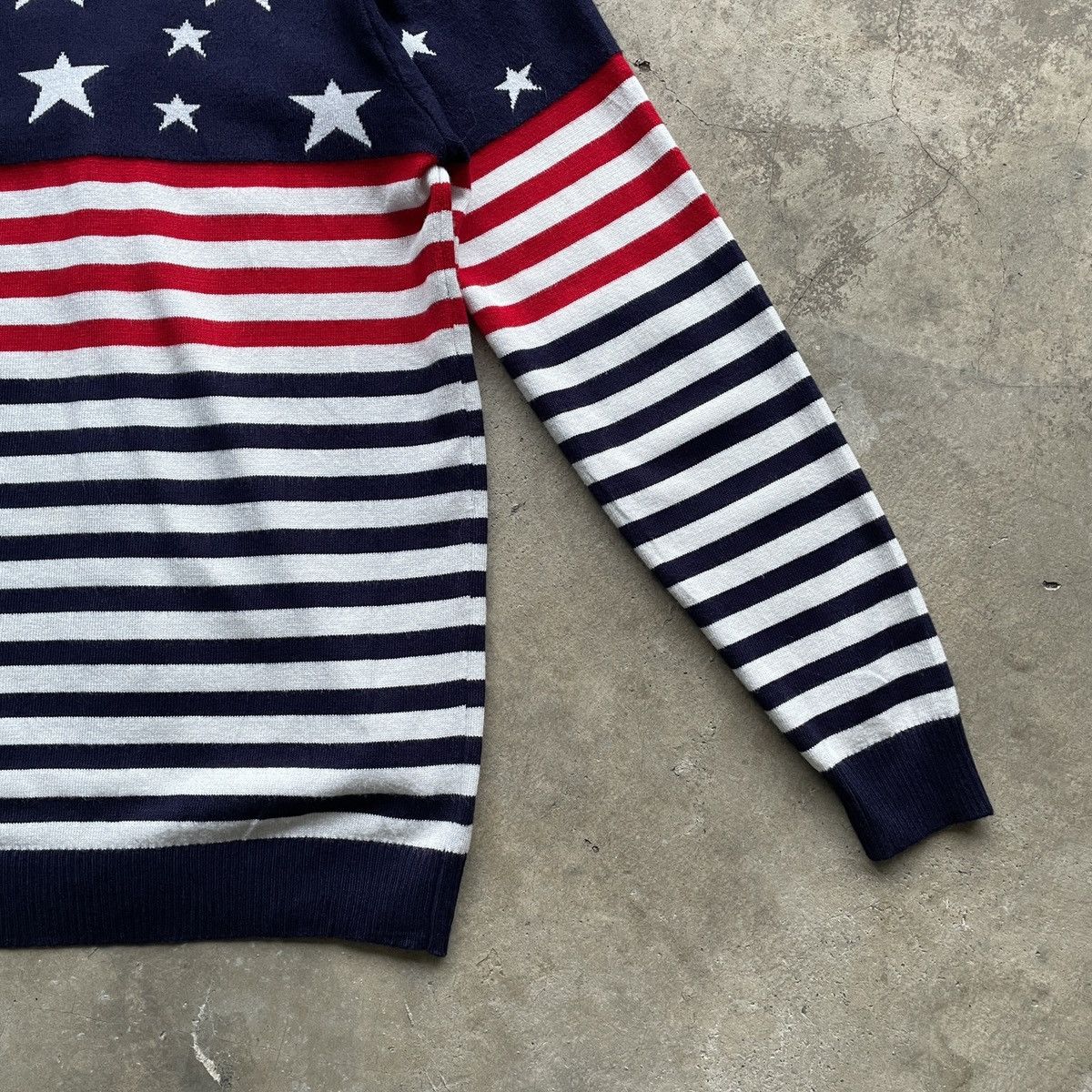 Aran Isles Knitwear Japanese Vintage Striped & Star Cardigan Knitwear Size US M / EU 48-50 / 2 - 7 Thumbnail