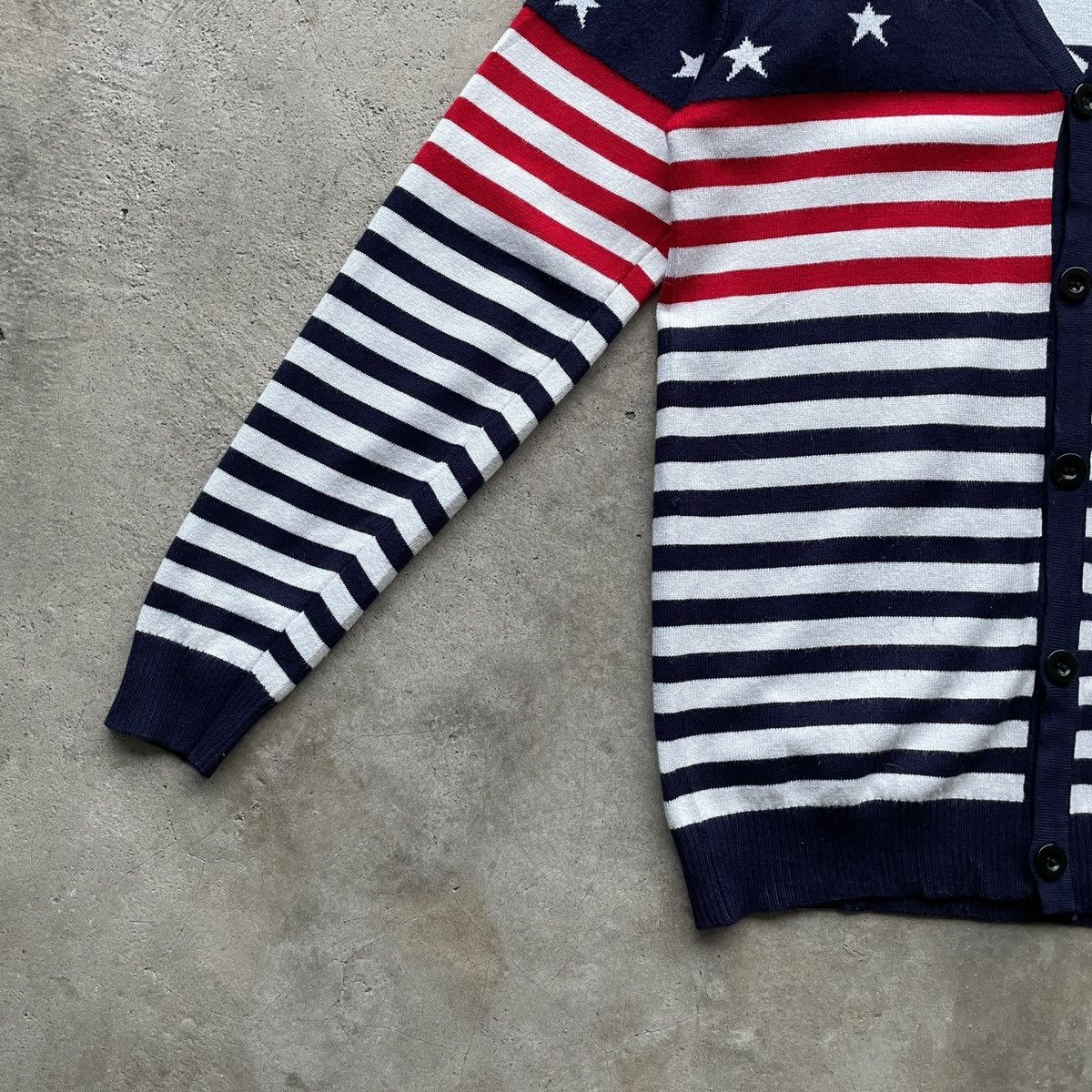 Aran Isles Knitwear Japanese Vintage Striped & Star Cardigan Knitwear Size US M / EU 48-50 / 2 - 4 Thumbnail