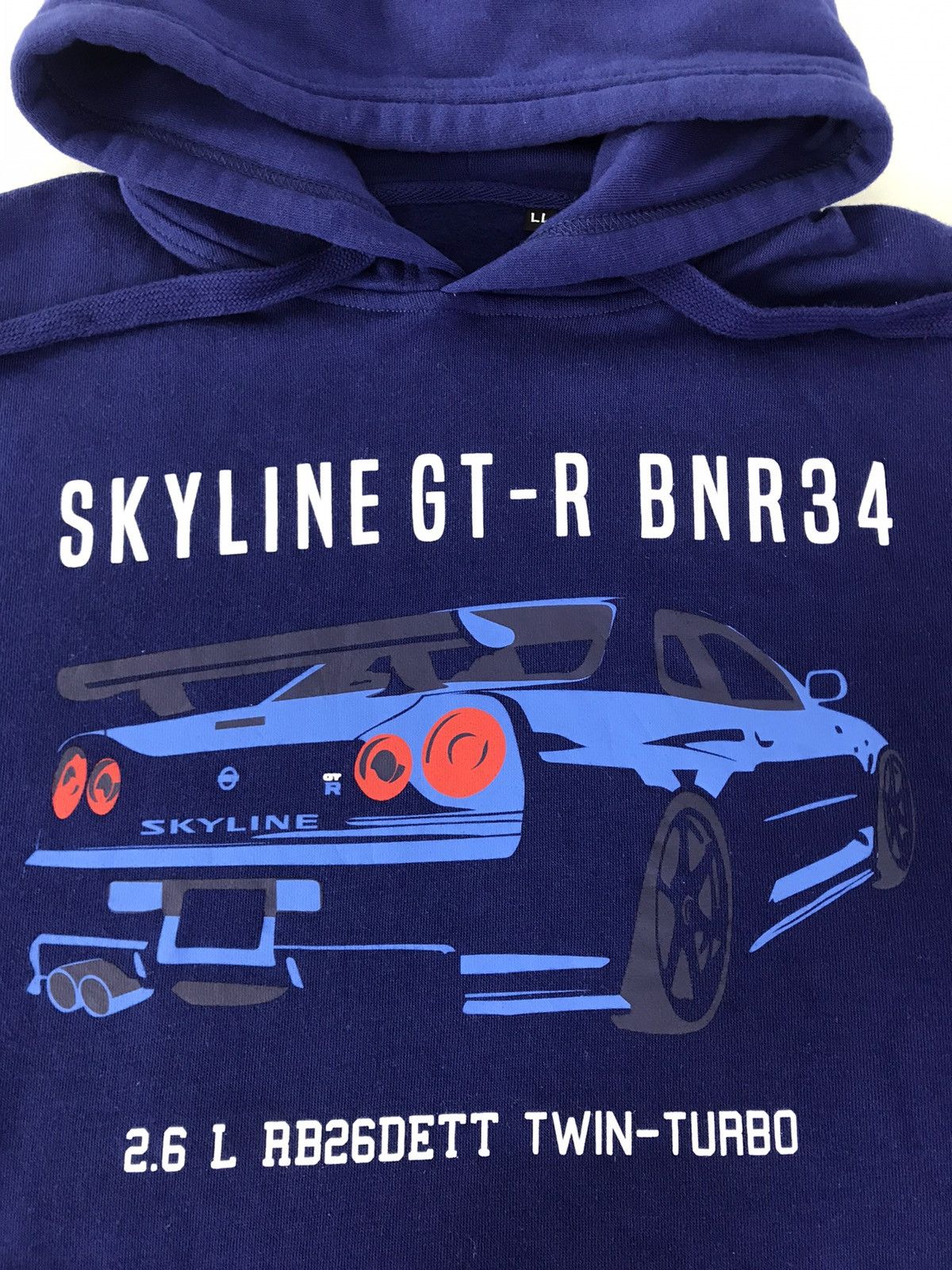 Japanese Brand Nissan Skyline GT-R BNR34 Hoodies Big Logo Printed Size US M / EU 48-50 / 2 - 3 Thumbnail