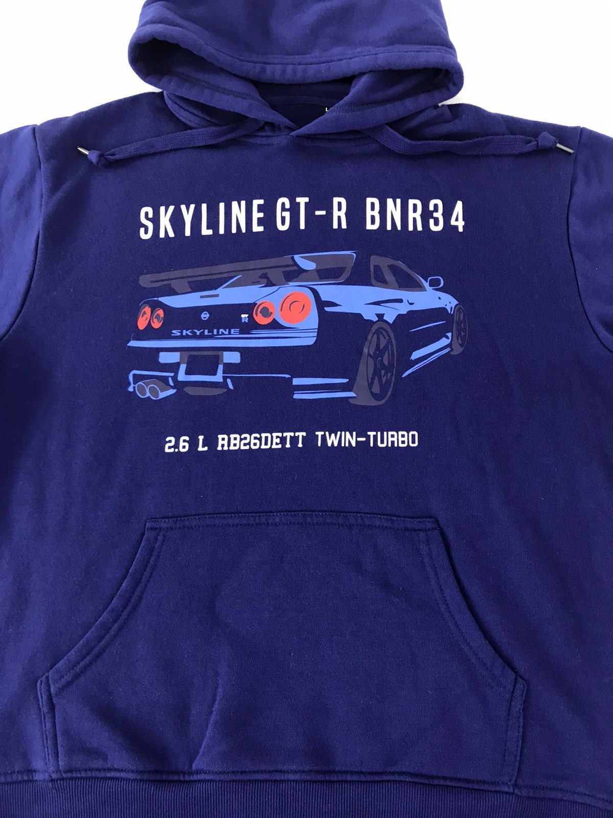 Japanese Brand Nissan Skyline GT-R BNR34 Hoodies Big Logo Printed Size US M / EU 48-50 / 2 - 2 Thumbnail