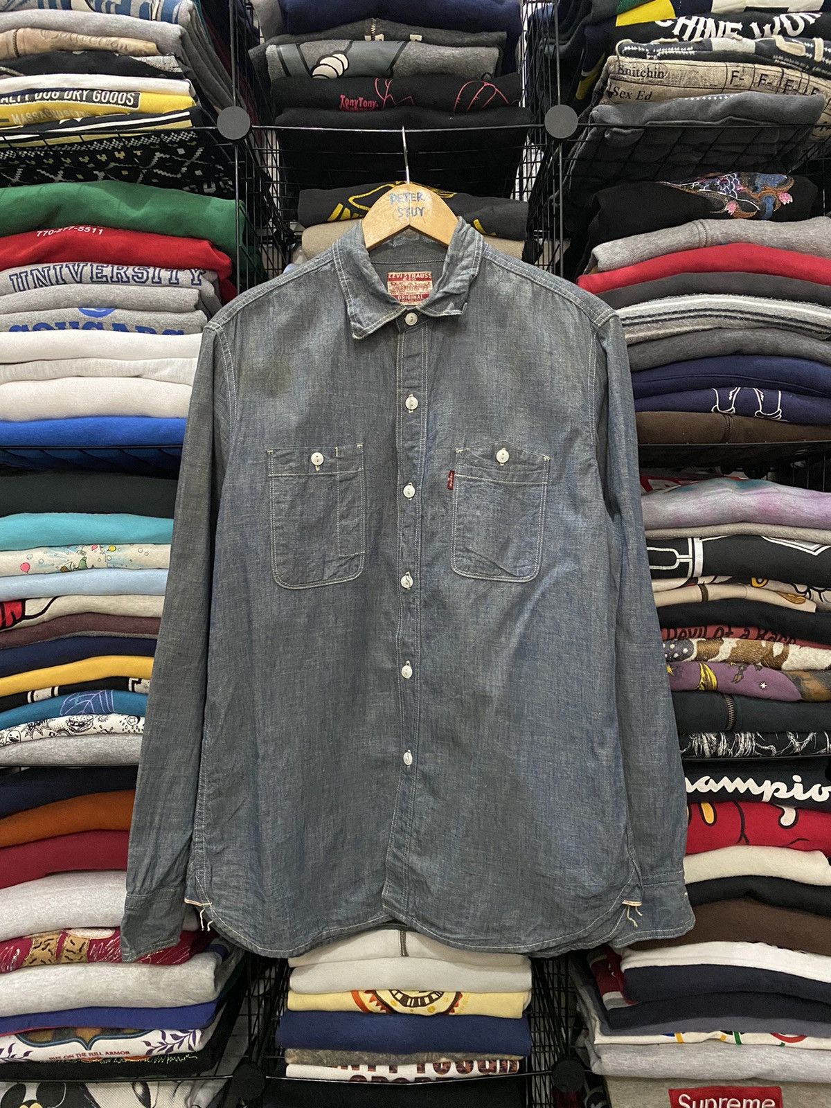 Levi's Vintage 90’s Levis denim shirt Size US L / EU 52-54 / 3 - 1 Thumbnail