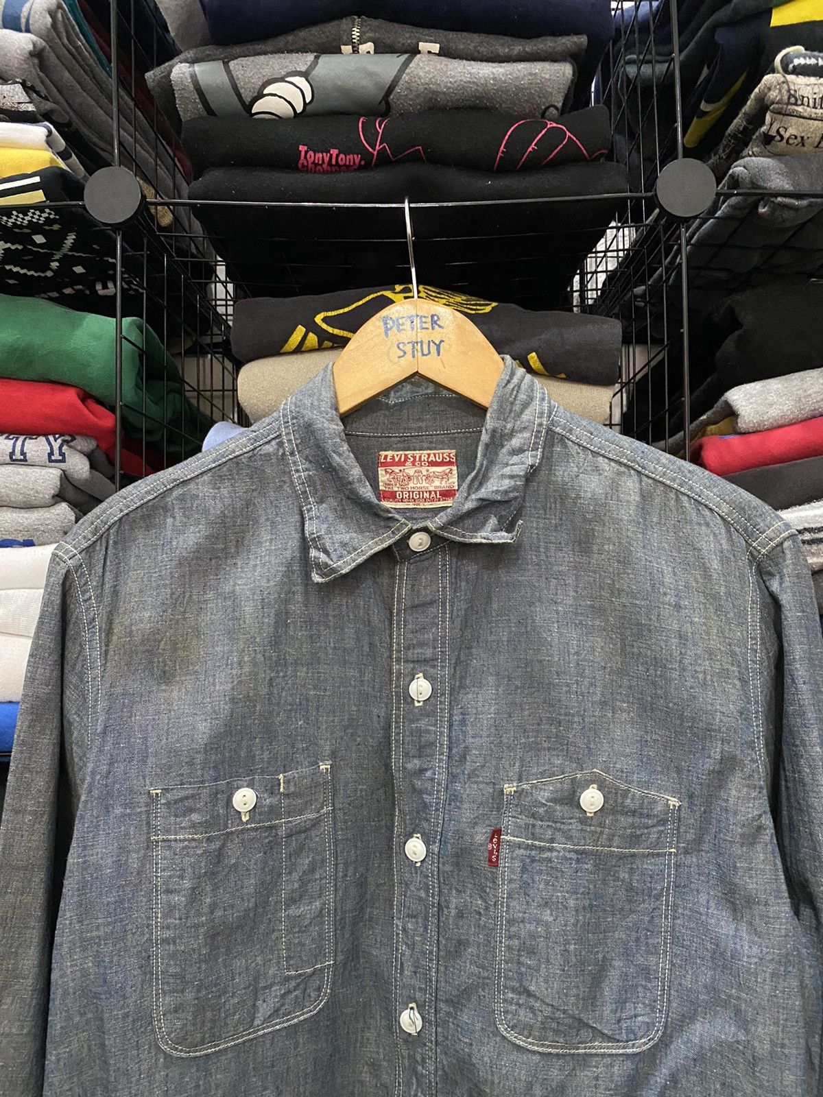 Levi's Vintage 90’s Levis denim shirt Size US L / EU 52-54 / 3 - 2 Thumbnail