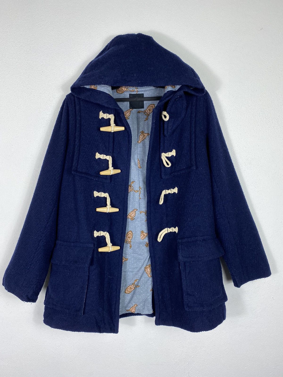 image of Ne.net(Issey Miyake) Winter Jacket Style in Navy Blue, Men's (Size Medium)