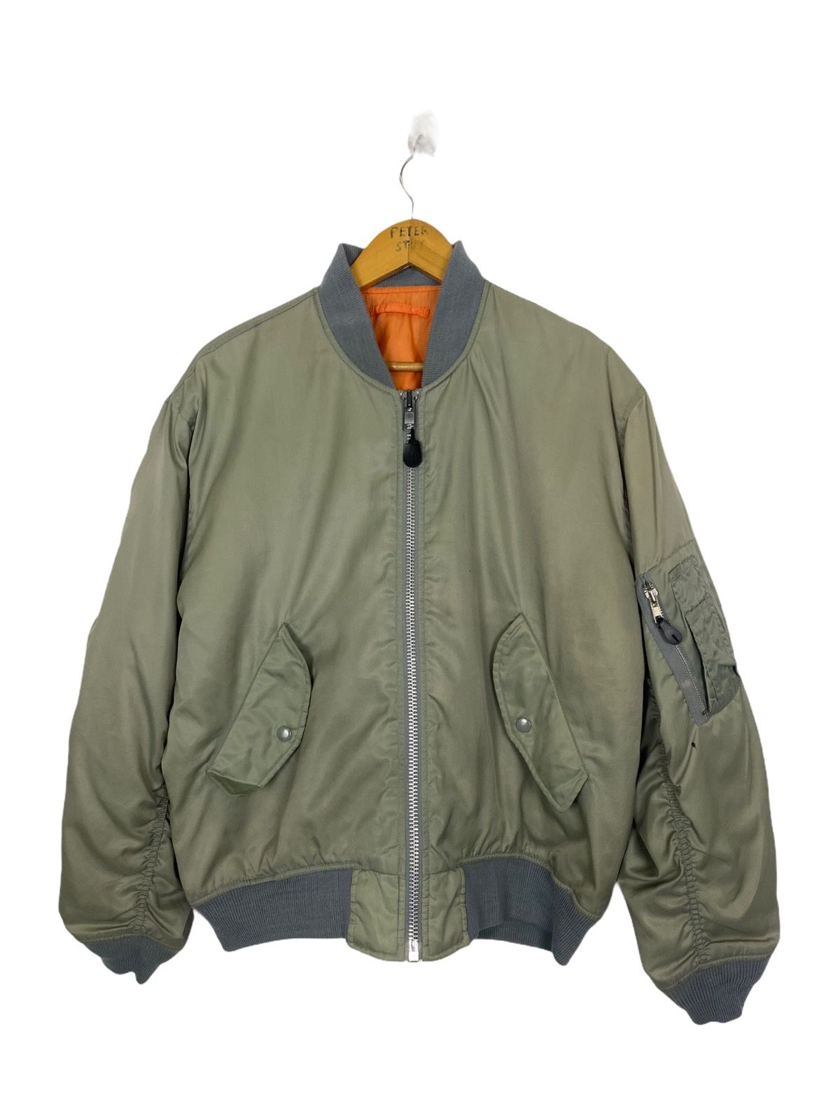 Pre-owned Bomber Jacket X Vintage Ma-1 Flyer Man Bomber Jacket In Green