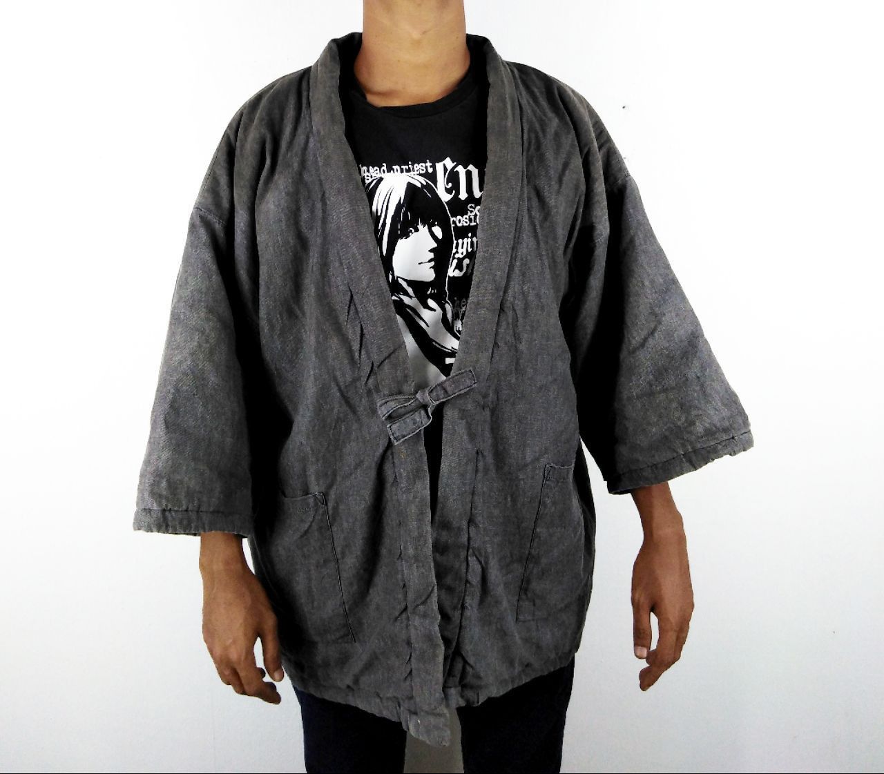 Gianni Valentino × Valentino GIANNI VALENTINO BLACK DENIM KIMONOS Size US L / EU 52-54 / 3 - 2 Thumbnail