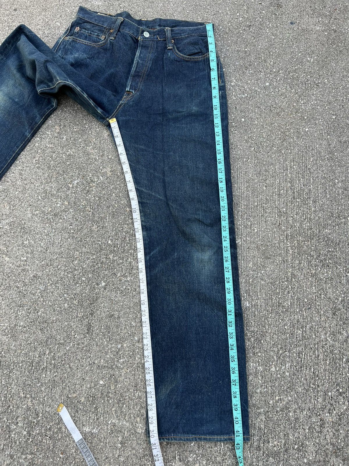 45rpm VTG 45rpm Japan Limited 95# 608 Selvedge Denim Dirty Jeans Size US 32 / EU 48 - 4 Thumbnail