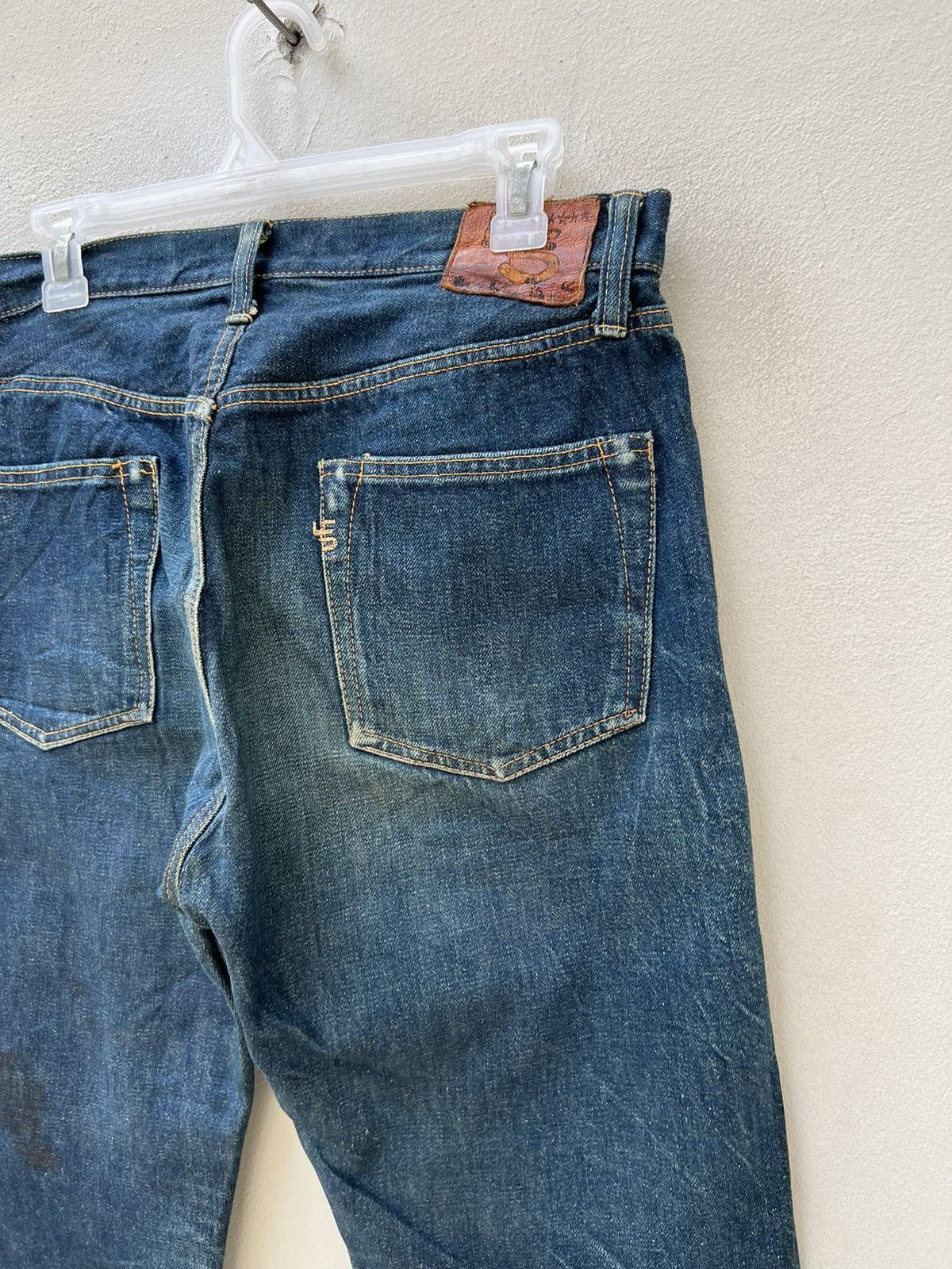 45rpm VTG 45rpm Japan Limited 95# 608 Selvedge Denim Dirty Jeans Size US 32 / EU 48 - 19 Thumbnail