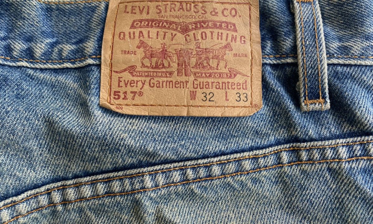 Levi's Vintage 90s distressed levis 517 blue denim jeans Size US 32 / EU 48 - 11 Thumbnail