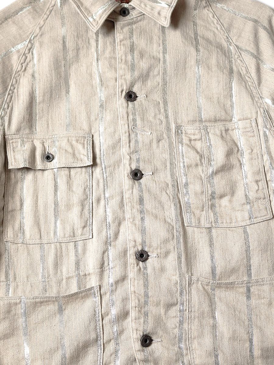 Number (N)ine kapital Linen Glitter Phillies Stripe CACTUS Coverall shirt Size US M / EU 48-50 / 2 - 5 Thumbnail