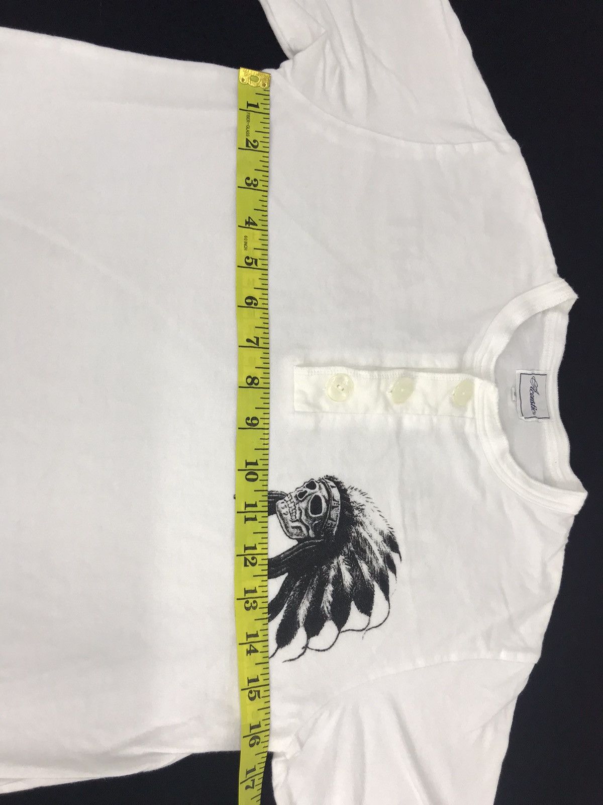 Japanese Brand Acoustic Half Button Tee American Native Size XS / US 0-2 / IT 36-38 - 9 Thumbnail