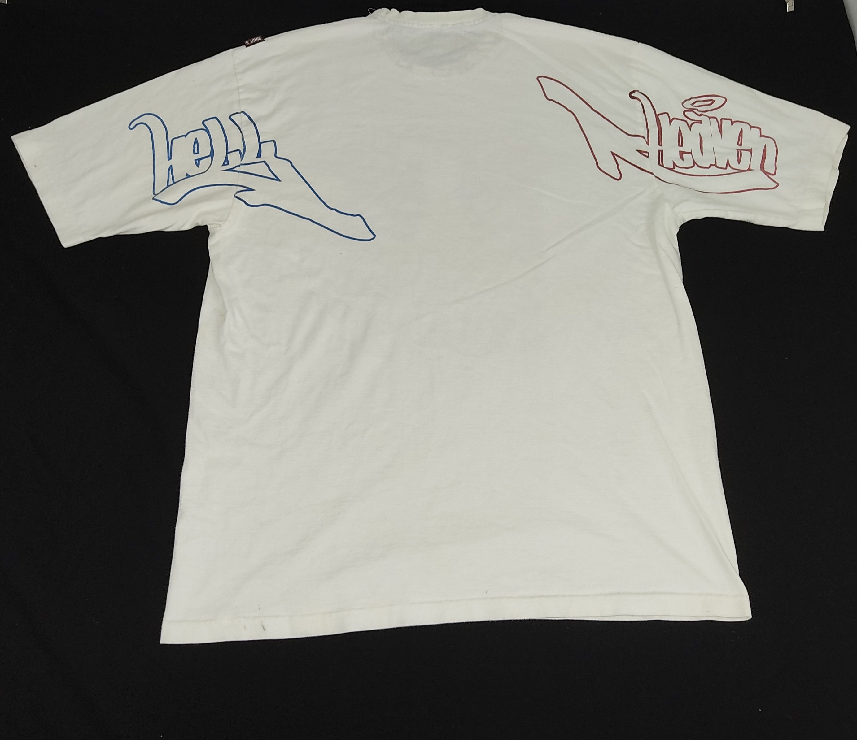 Japanese Brand Murder Square Tee Hell Vs Heaven Skull Bird Art Size US XL / EU 56 / 4 - 4 Thumbnail