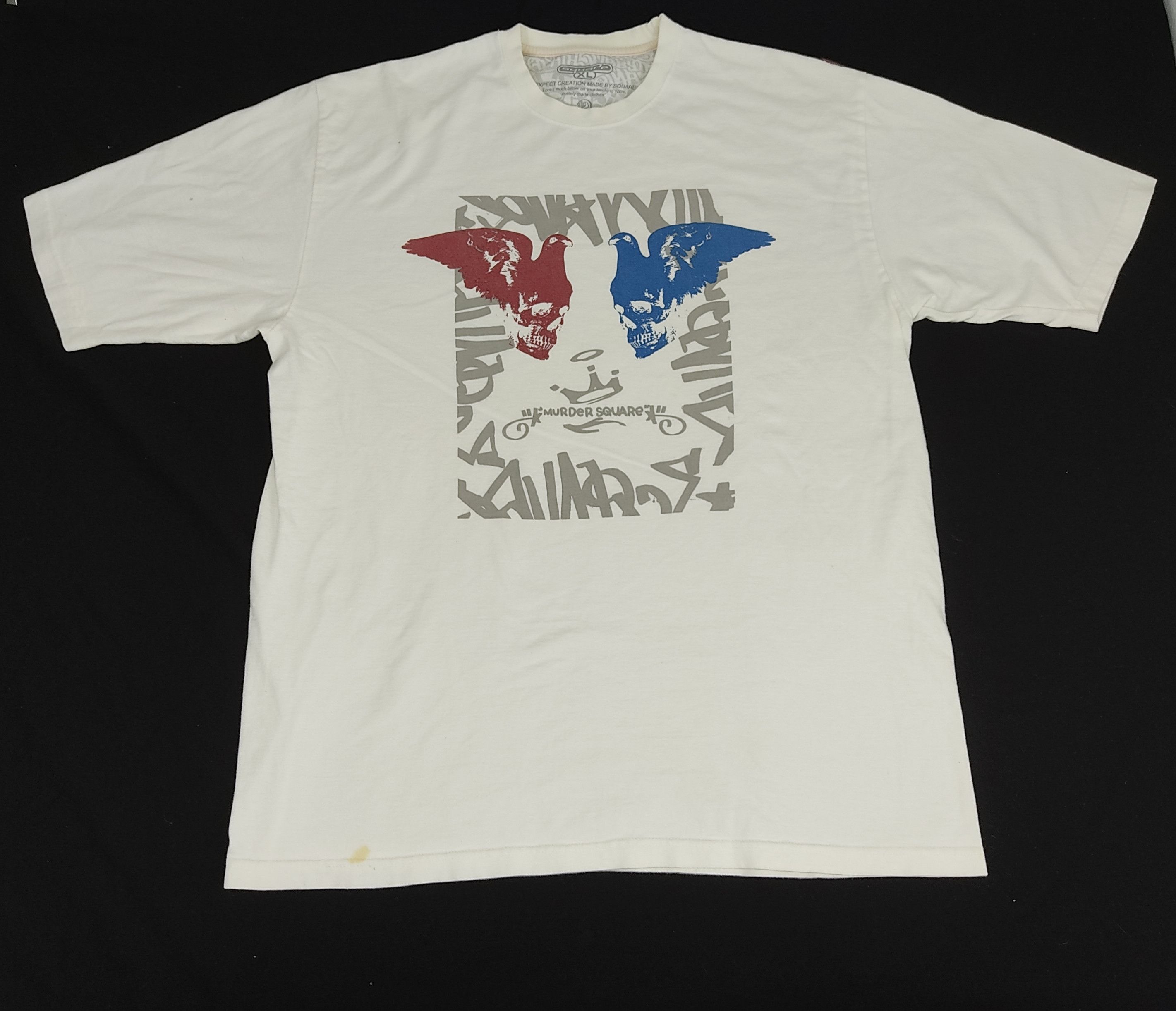 Japanese Brand Murder Square Tee Hell Vs Heaven Skull Bird Art Size US XL / EU 56 / 4 - 1 Thumbnail