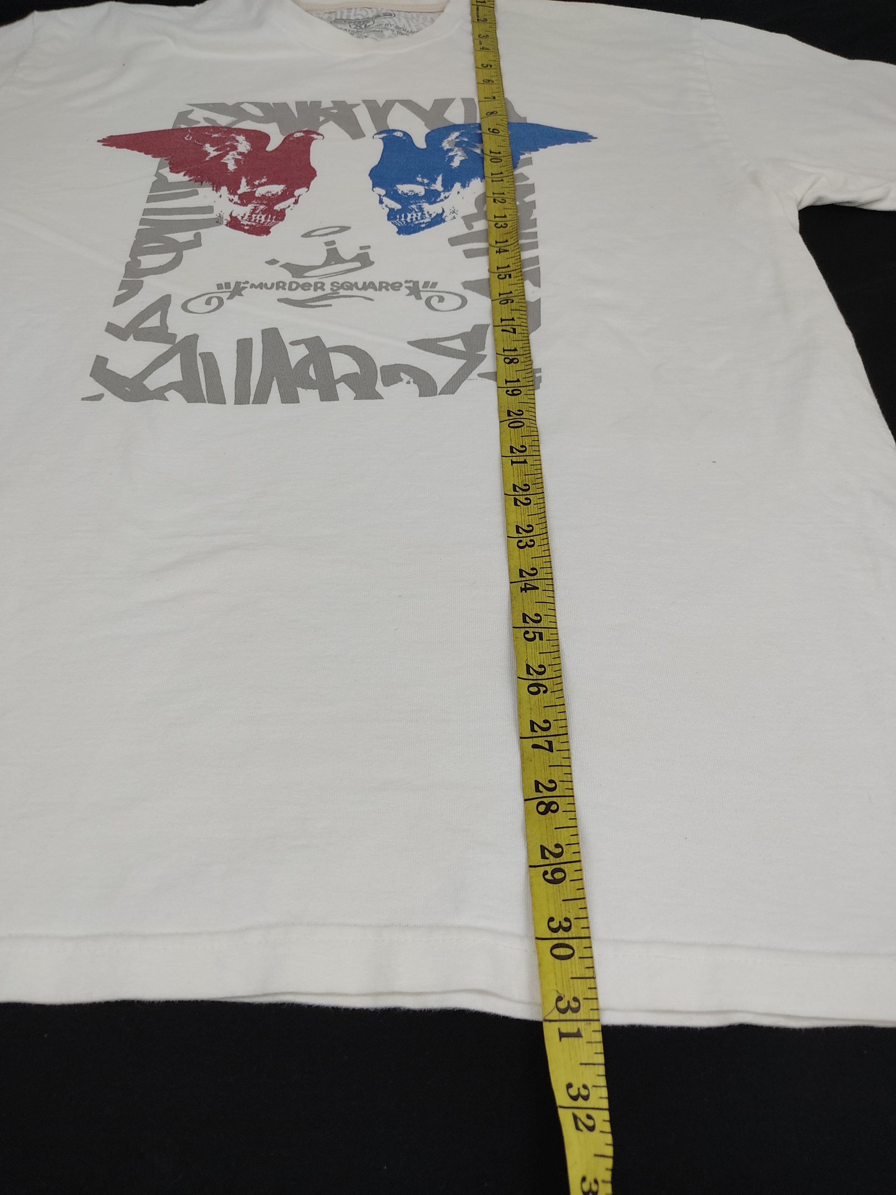 Japanese Brand Murder Square Tee Hell Vs Heaven Skull Bird Art Size US XL / EU 56 / 4 - 6 Thumbnail