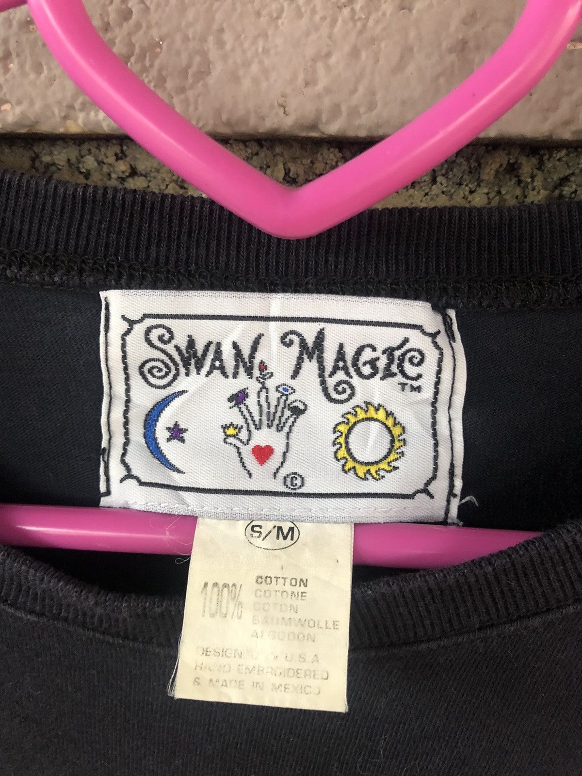 Handmade Vintage SWAN MAGIC The Ginzas One Hand Embroidered Shirt Size US S / EU 44-46 / 1 - 3 Thumbnail