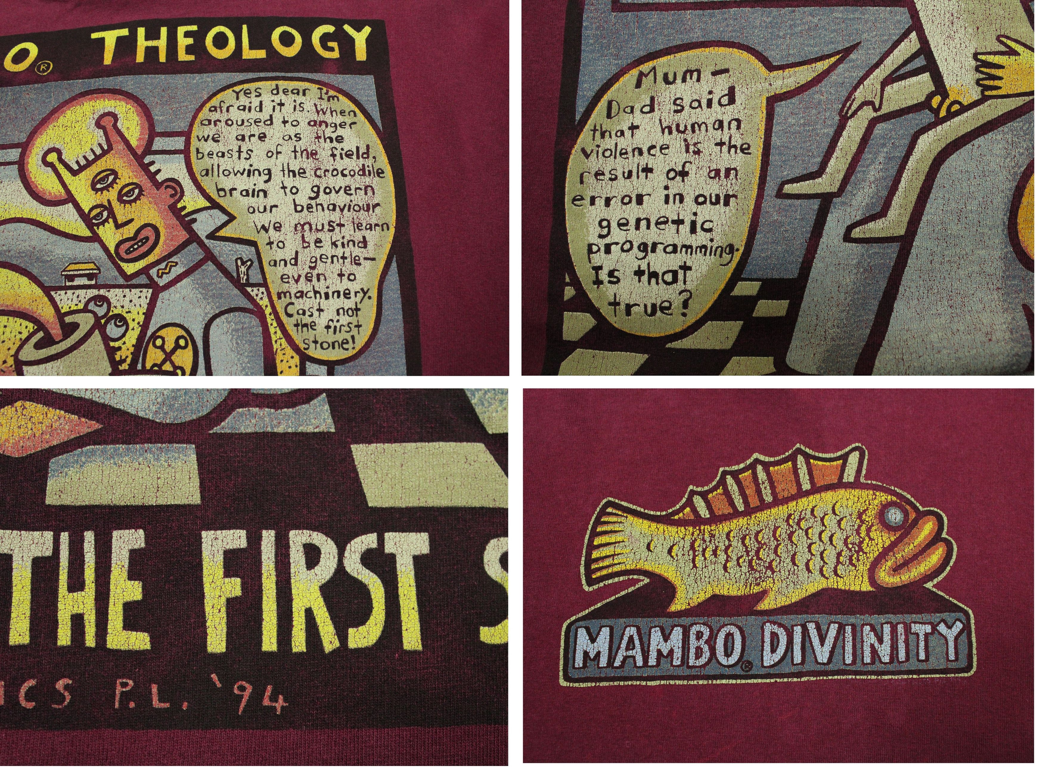 Mambo × Stussy × Vintage Vintage 90s MAMBO T Shirt Mambo THEOLOGY Distressed Size US M / EU 48-50 / 2 - 8 Thumbnail