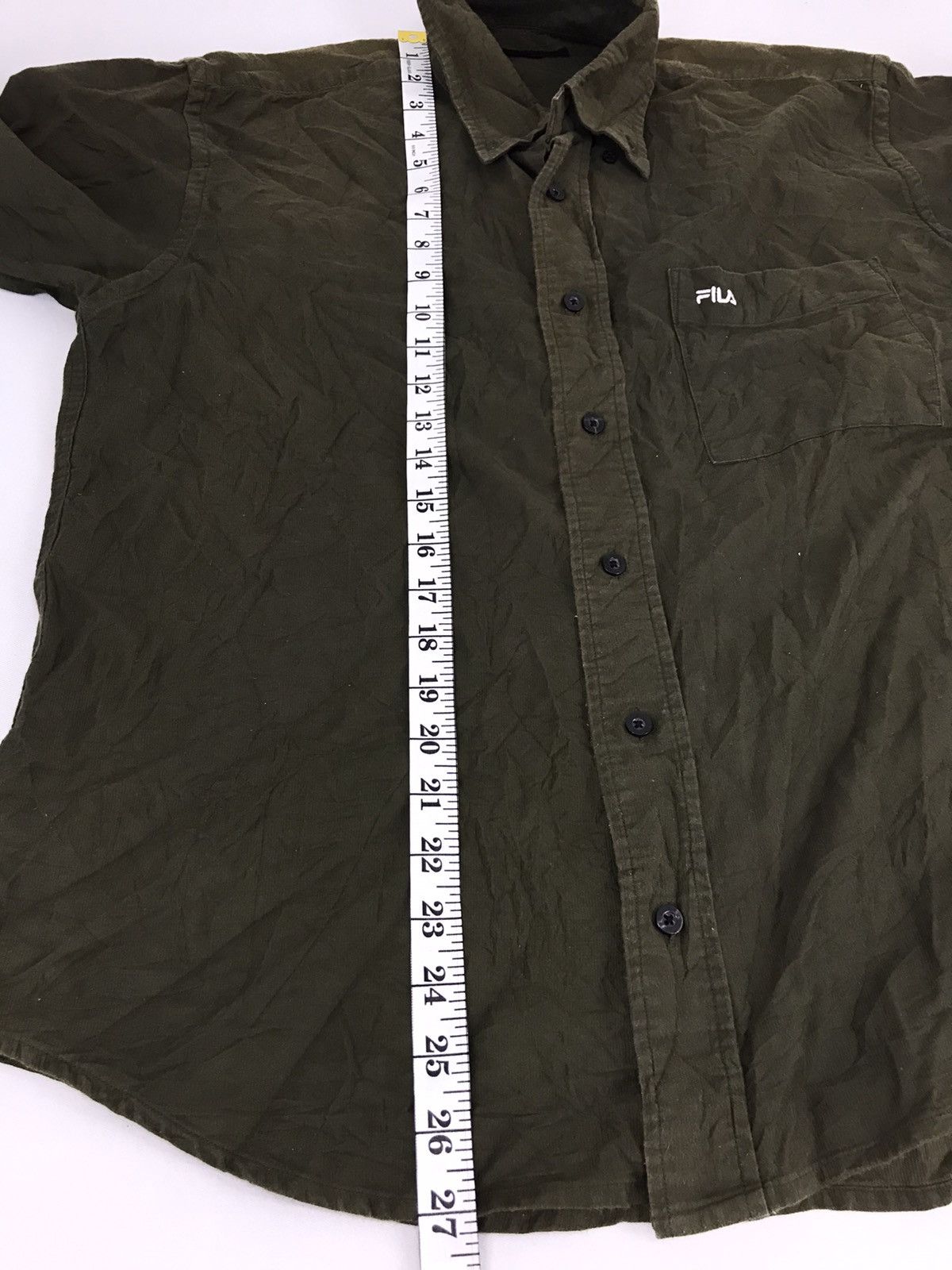 Fila Fila Button Down Shirt Embroidery Single Pocket Style Size US L / EU 52-54 / 3 - 9 Thumbnail
