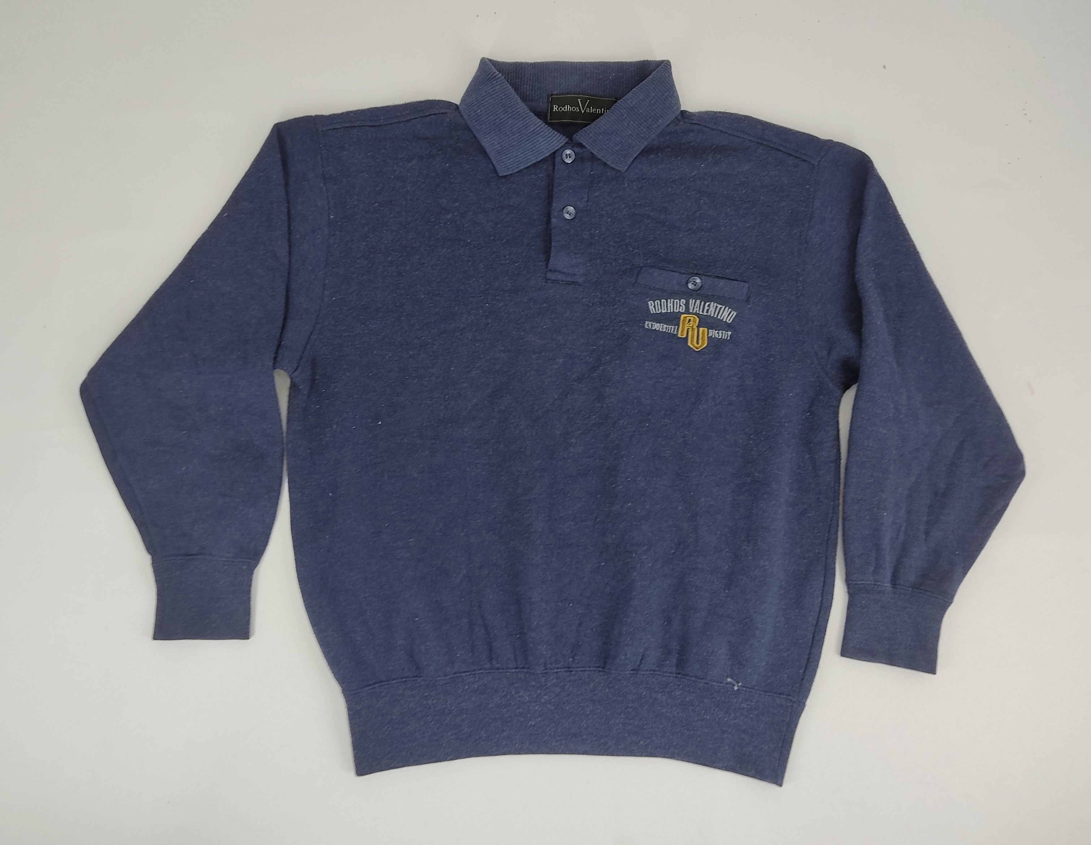 Designer Vintage Rodhos Valentino Sweatshirt Pull Over Style Design Size US M / EU 48-50 / 2 - 1 Thumbnail