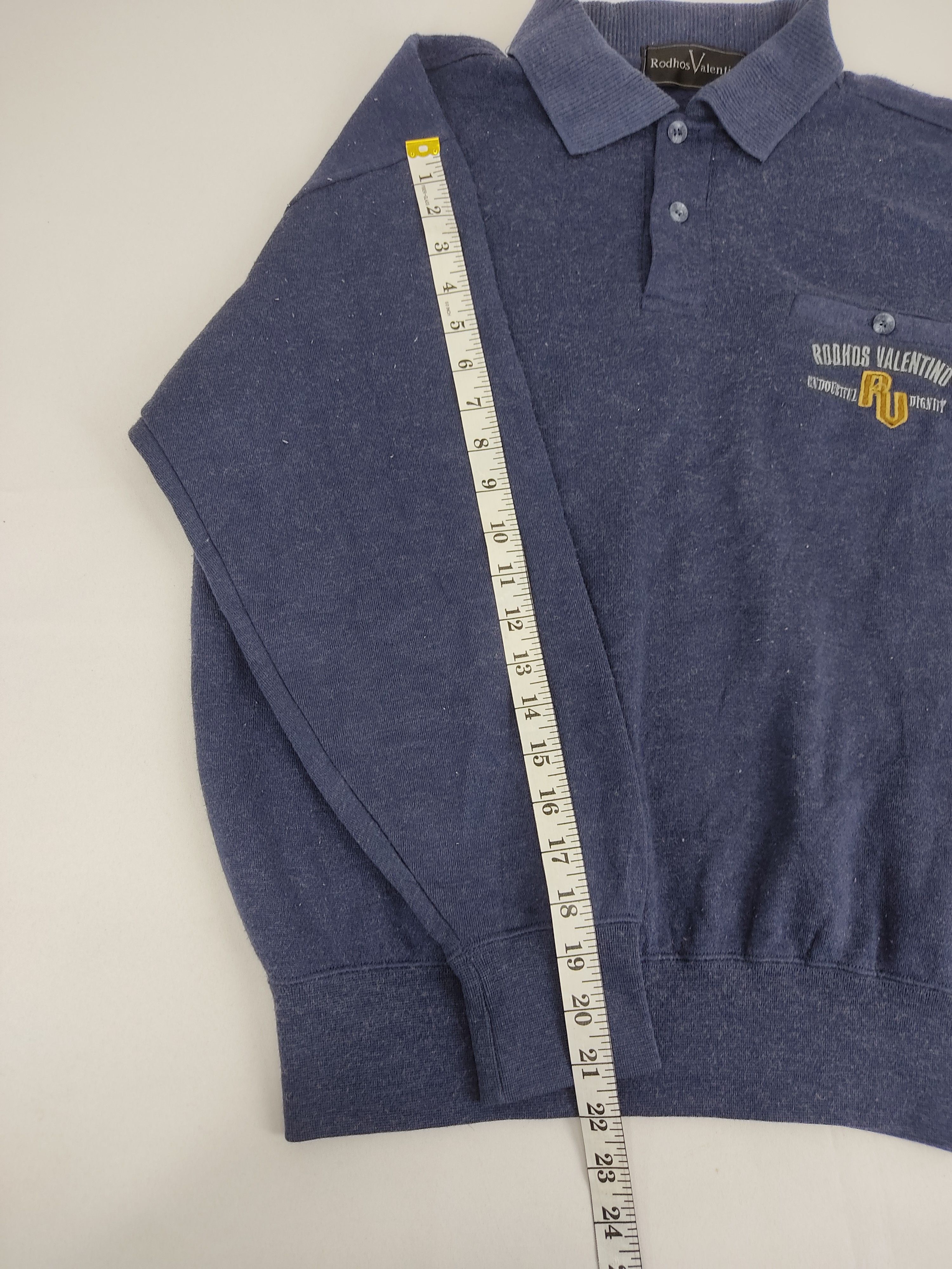 Designer Vintage Rodhos Valentino Sweatshirt Pull Over Style Design Size US M / EU 48-50 / 2 - 8 Thumbnail