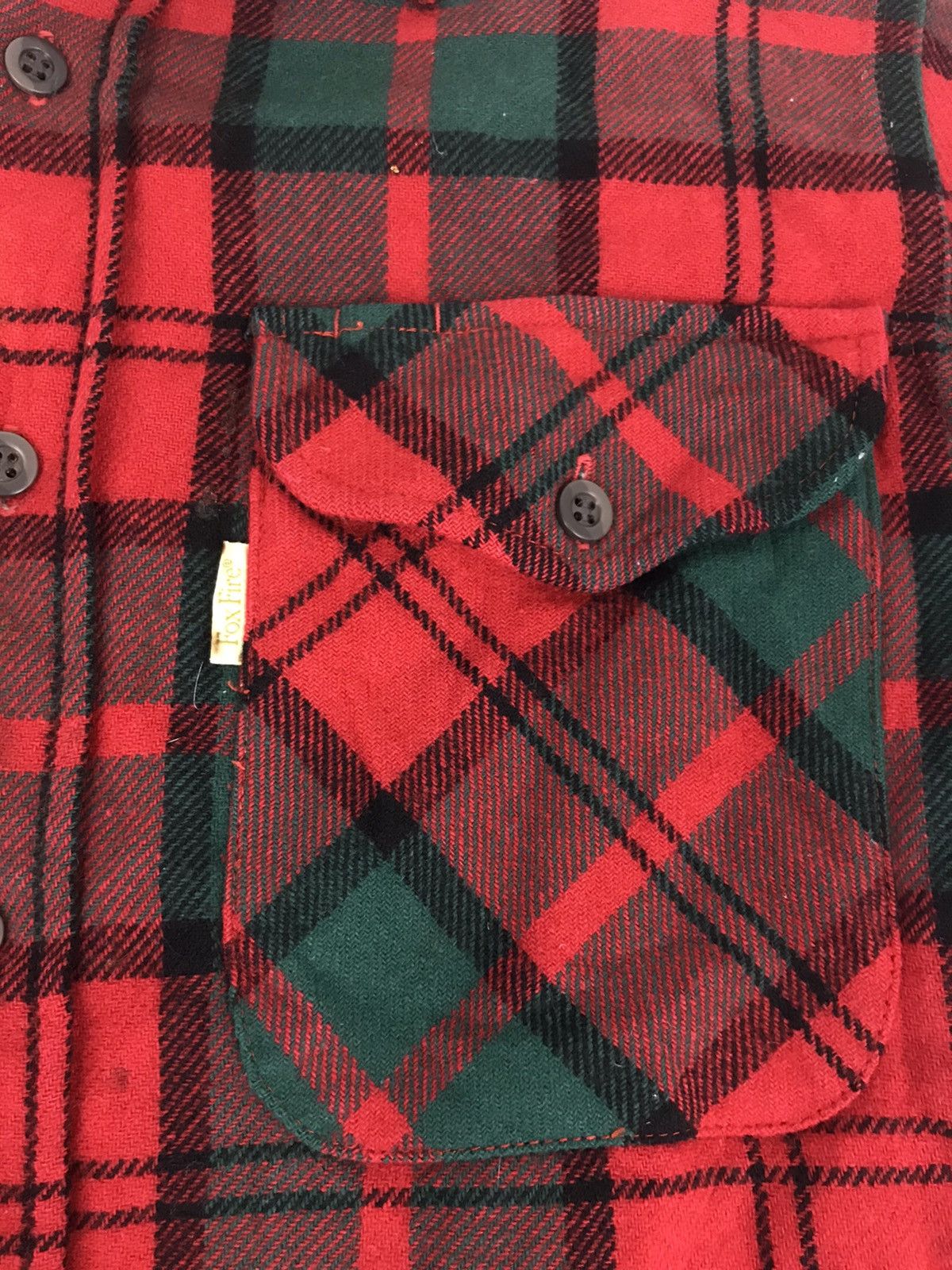 Flannel Fox Fire Plaid Checked Wear Double Pockets Classic Style Size US S / EU 44-46 / 1 - 3 Thumbnail