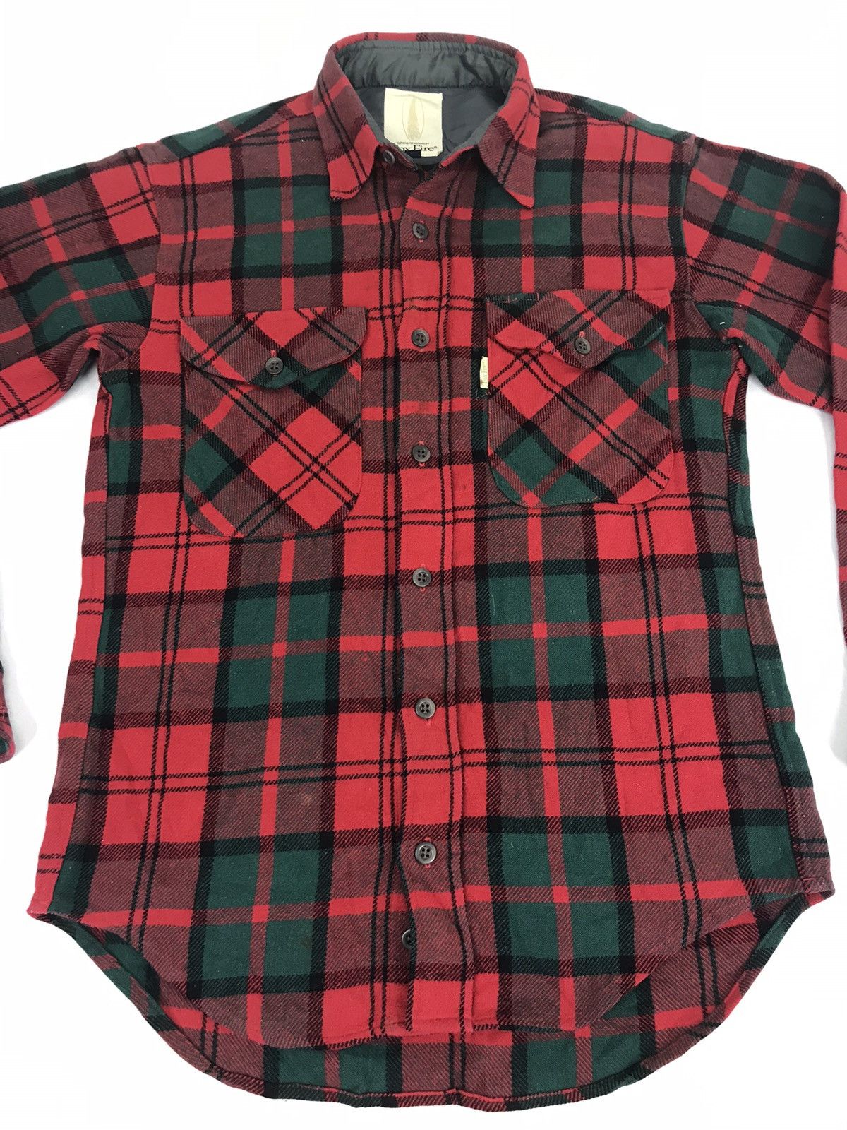 Flannel Fox Fire Plaid Checked Wear Double Pockets Classic Style Size US S / EU 44-46 / 1 - 2 Thumbnail