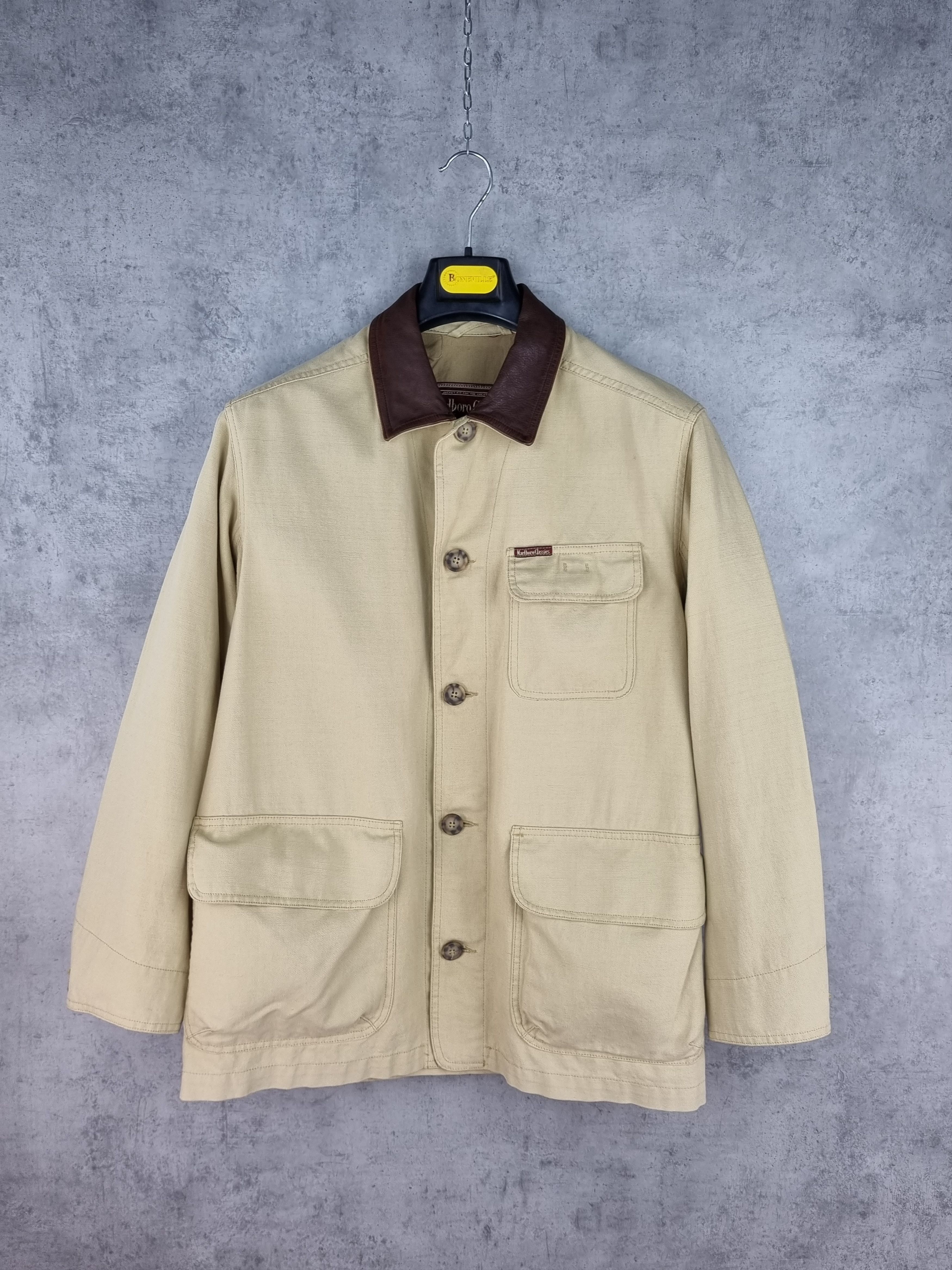 Marlboro Rare 90s Marlboro Classics Leather collar Chore Jacket Size US M / EU 48-50 / 2 - 17 Thumbnail