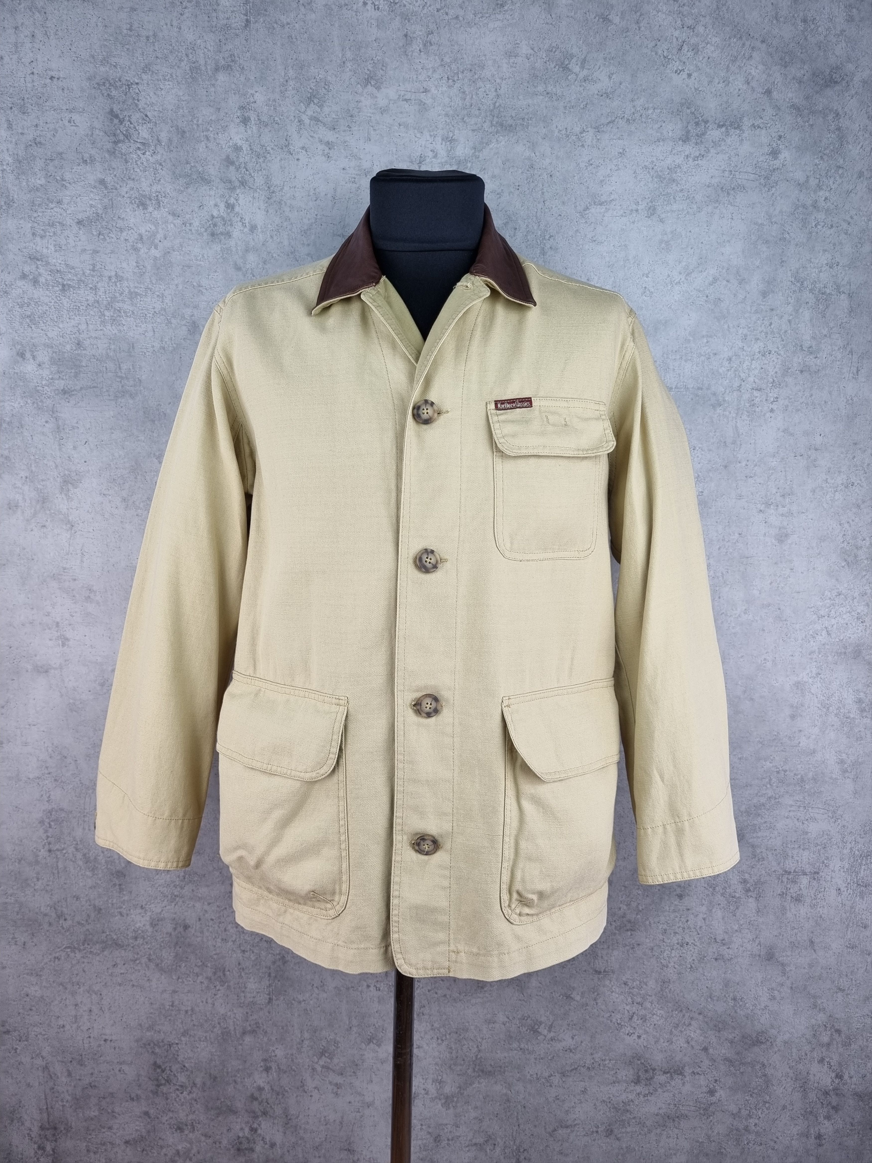 Marlboro Rare 90s Marlboro Classics Leather collar Chore Jacket Size US M / EU 48-50 / 2 - 3 Thumbnail