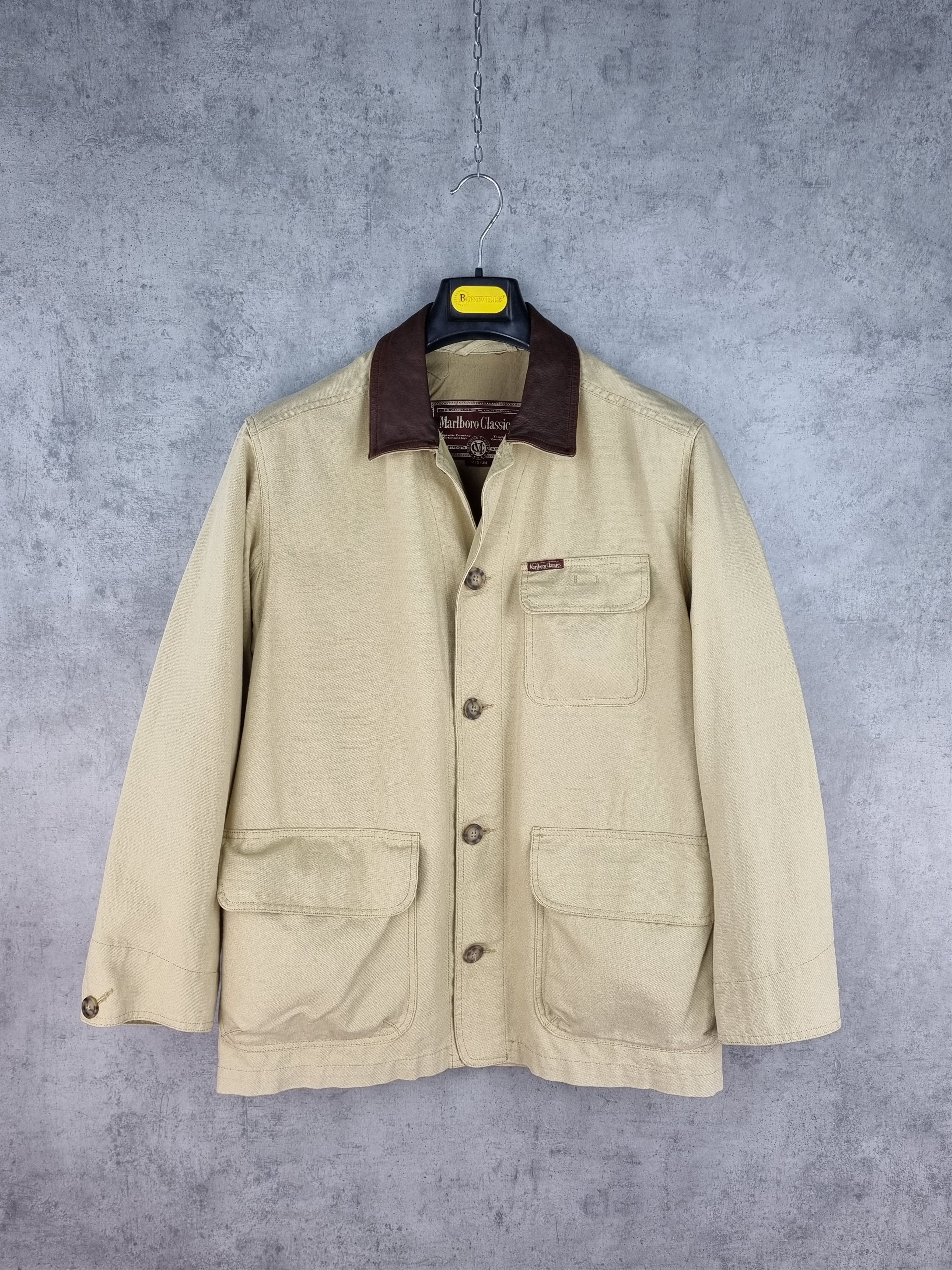 Marlboro Rare 90s Marlboro Classics Leather collar Chore Jacket Size US M / EU 48-50 / 2 - 2 Thumbnail