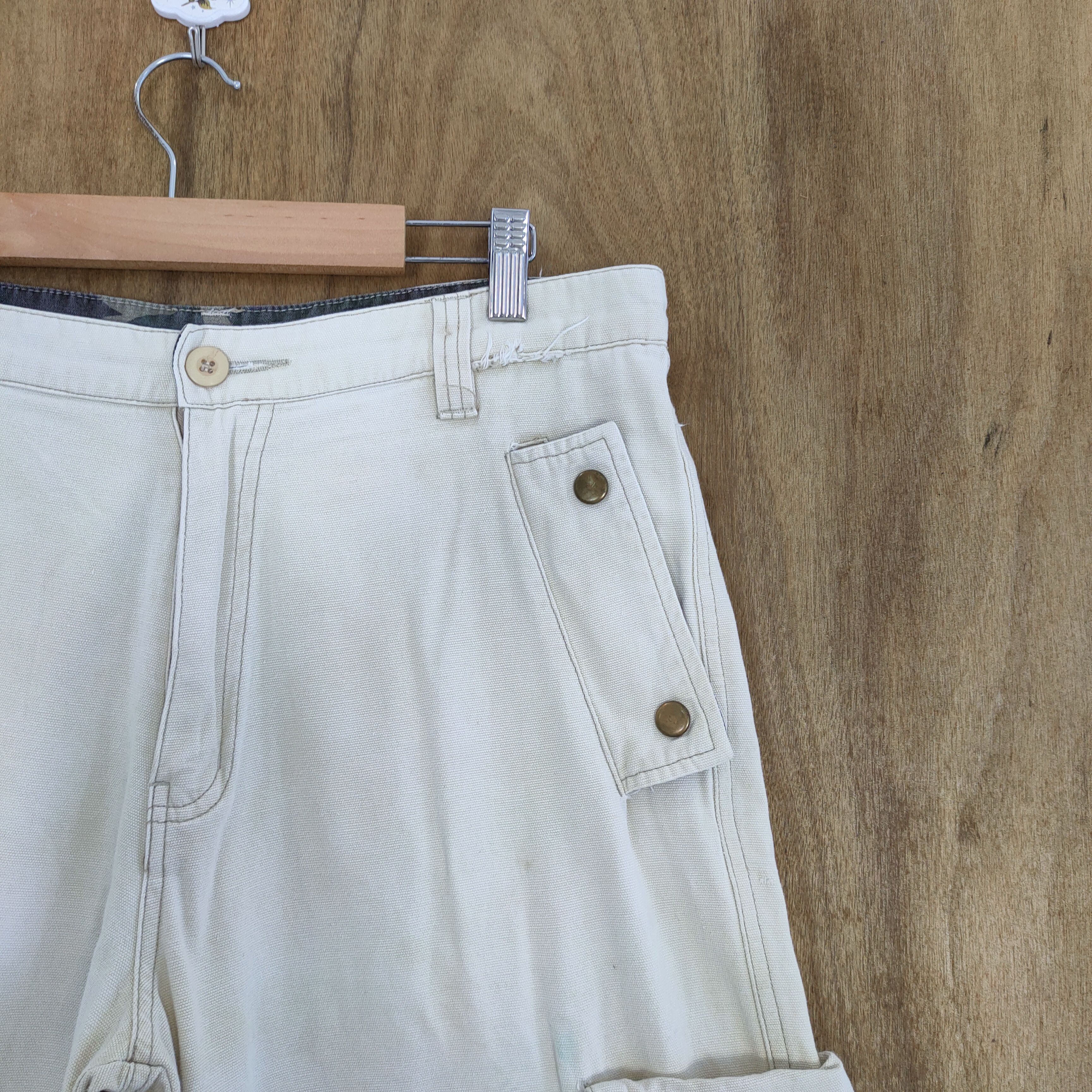 Stussy STUSSY WHITE YELLOW FADED CARGO PANTS Size US 32 / EU 48 - 7 Thumbnail
