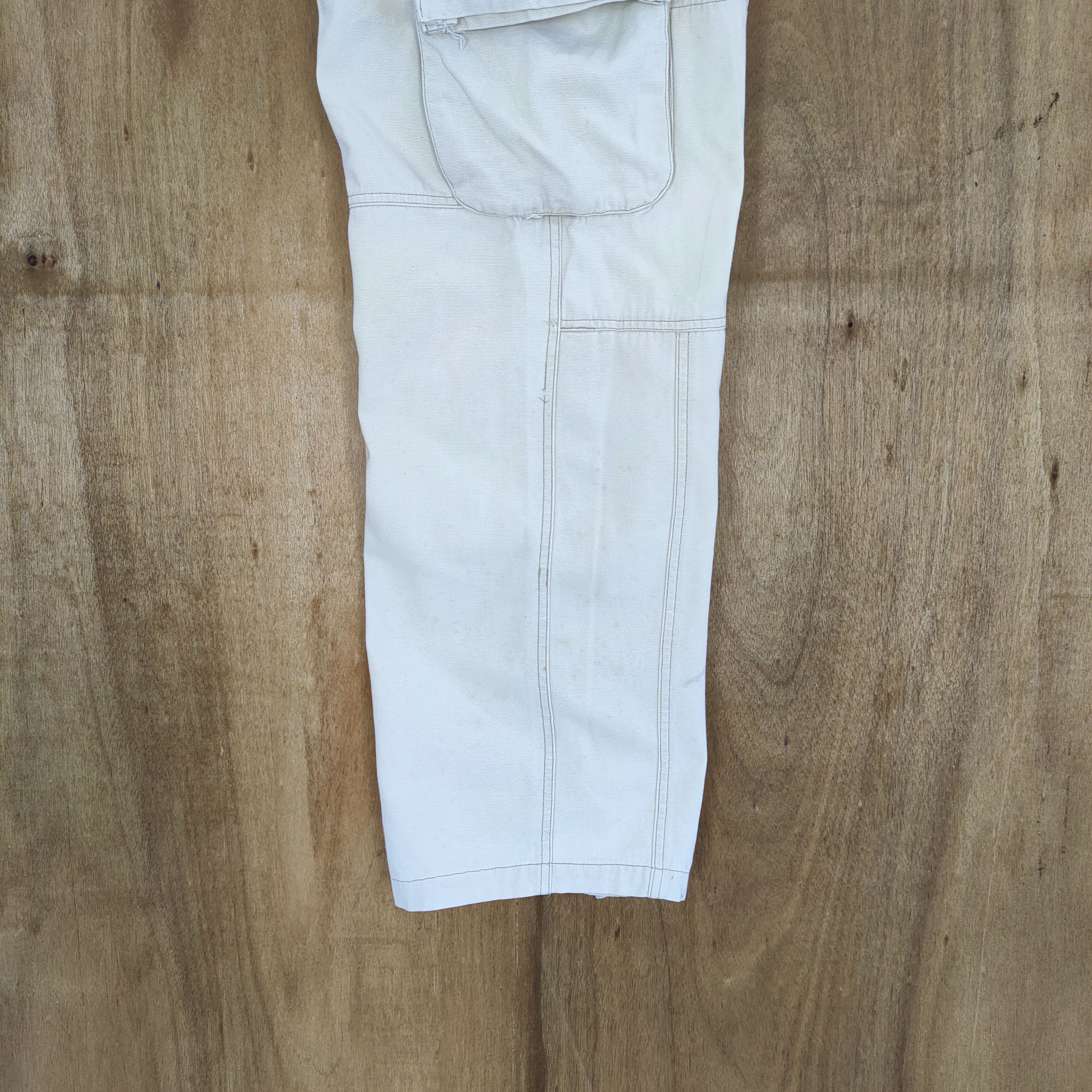 Stussy STUSSY WHITE YELLOW FADED CARGO PANTS Size US 32 / EU 48 - 14 Thumbnail