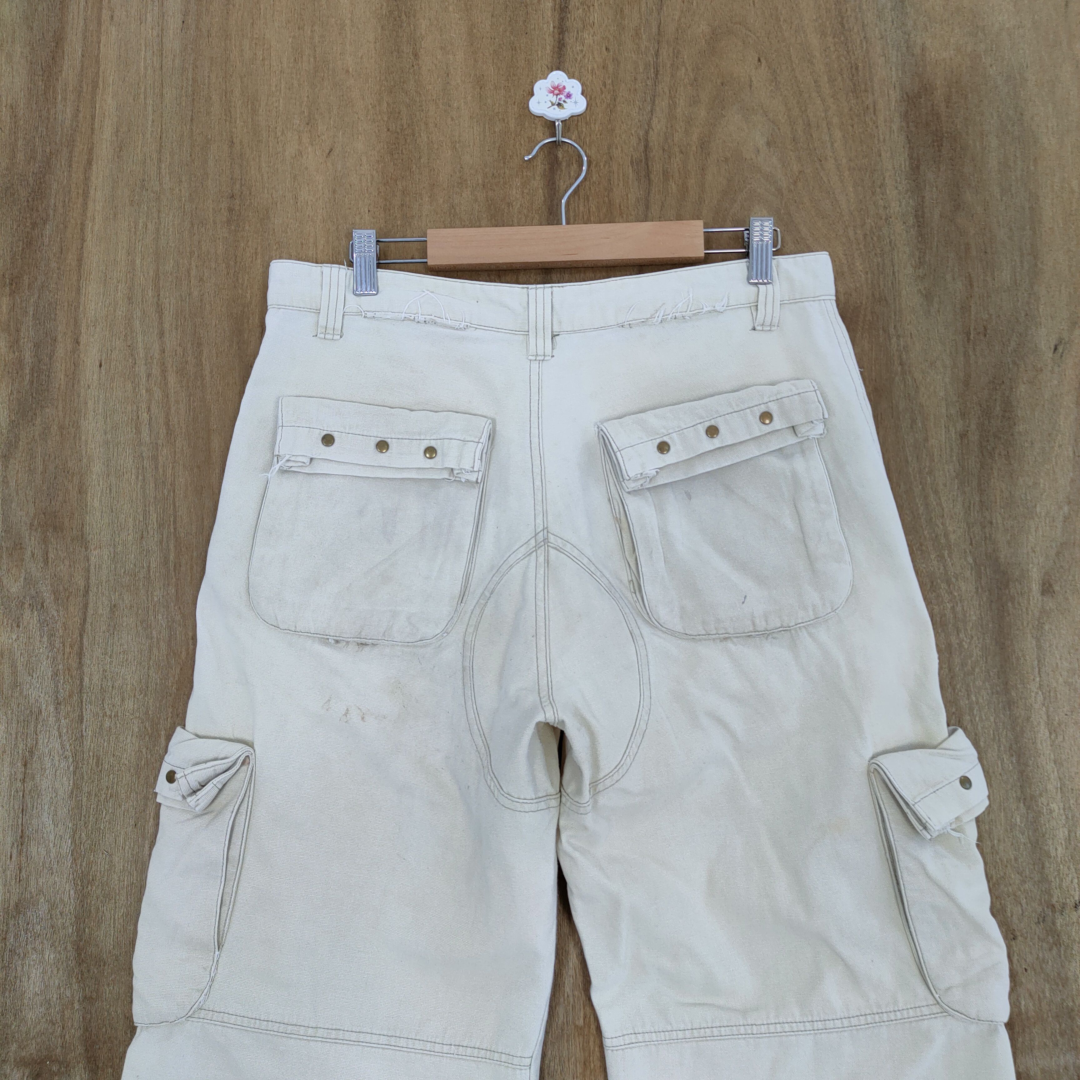 Stussy STUSSY WHITE YELLOW FADED CARGO PANTS Size US 32 / EU 48 - 8 Thumbnail