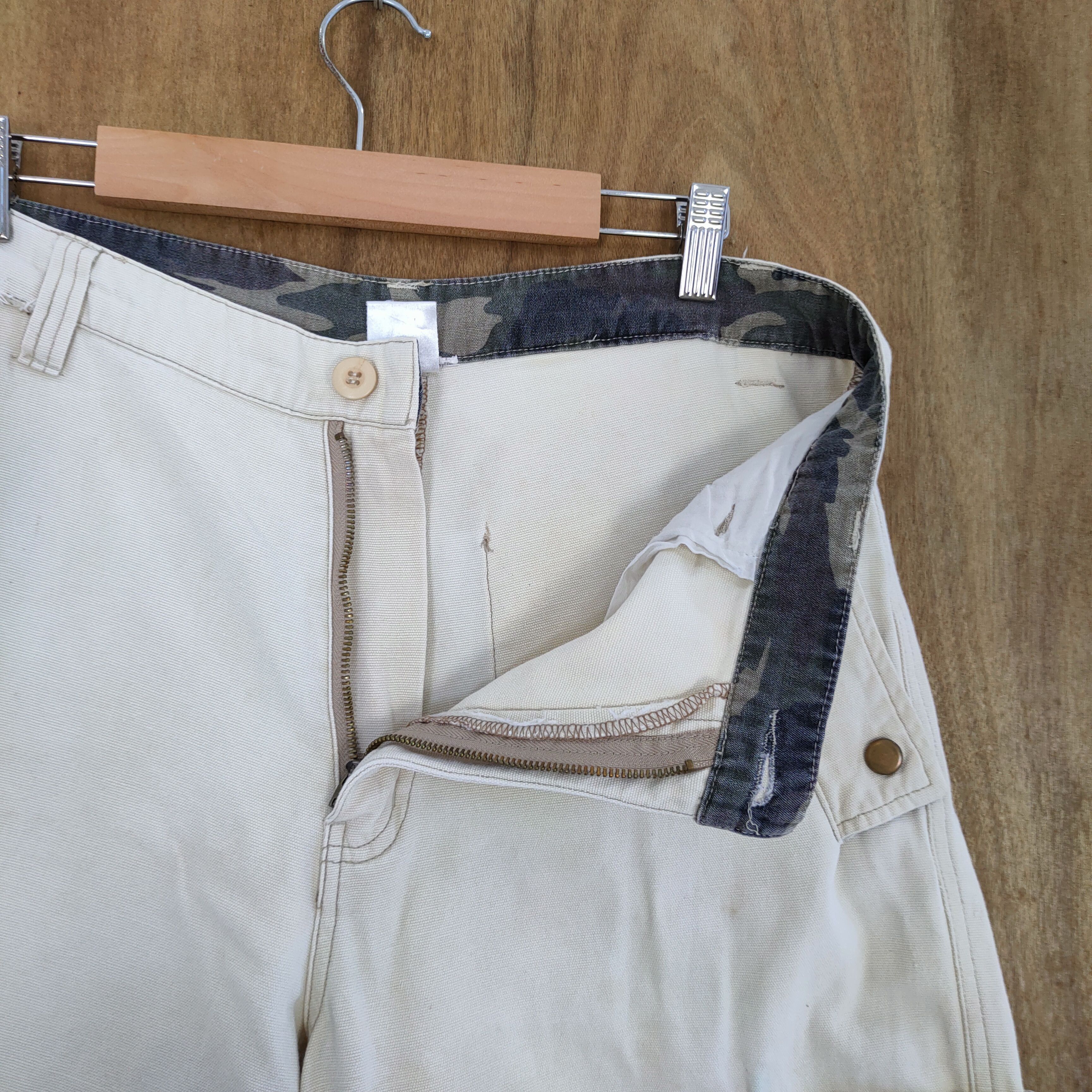 Stussy STUSSY WHITE YELLOW FADED CARGO PANTS Size US 32 / EU 48 - 11 Thumbnail