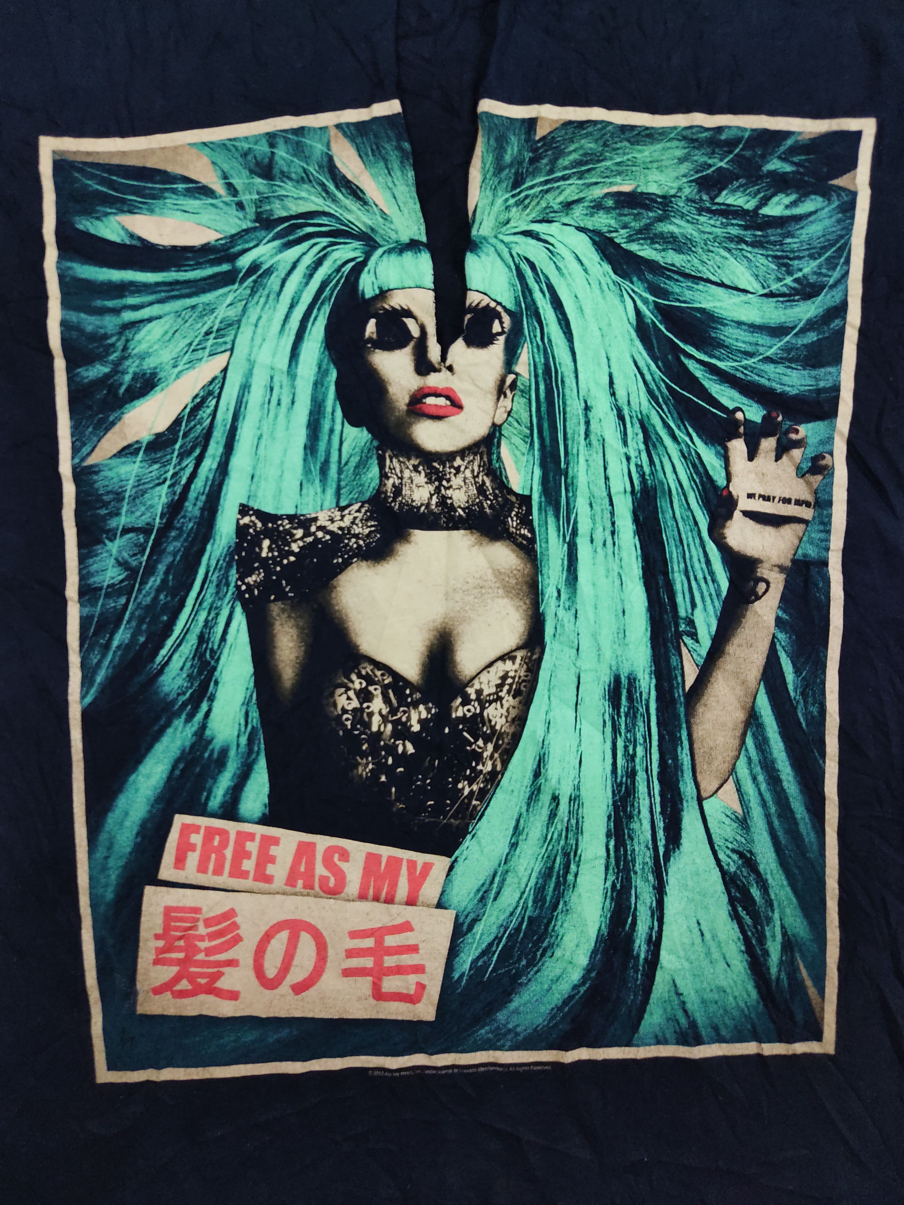 Band Tees Lady Gaga The Born This Way Ball World Tour Crop Made Tee Size S / US 4 / IT 40 - 2 Thumbnail