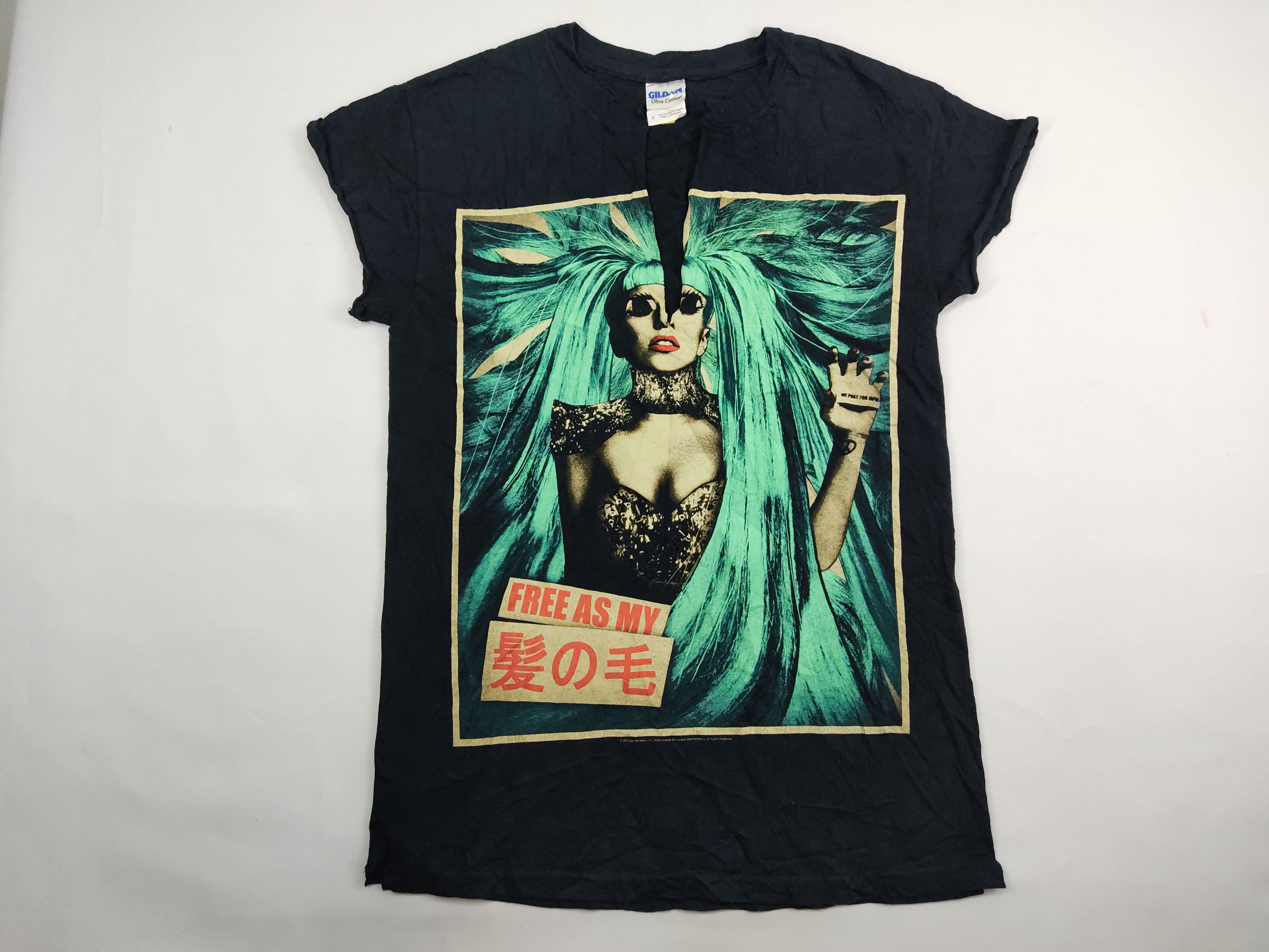Band Tees Lady Gaga The Born This Way Ball World Tour Crop Made Tee Size S / US 4 / IT 40 - 1 Thumbnail
