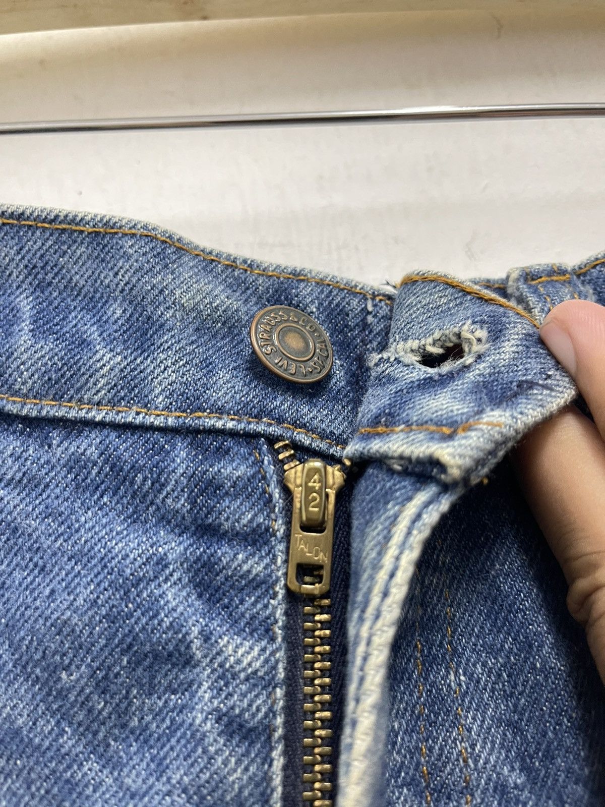 Levi's Vintage Clothing Rare Vintage LEVIS x JOHN’S SURF Orange Tag Denim Jeans Size US 32 / EU 48 - 8 Thumbnail