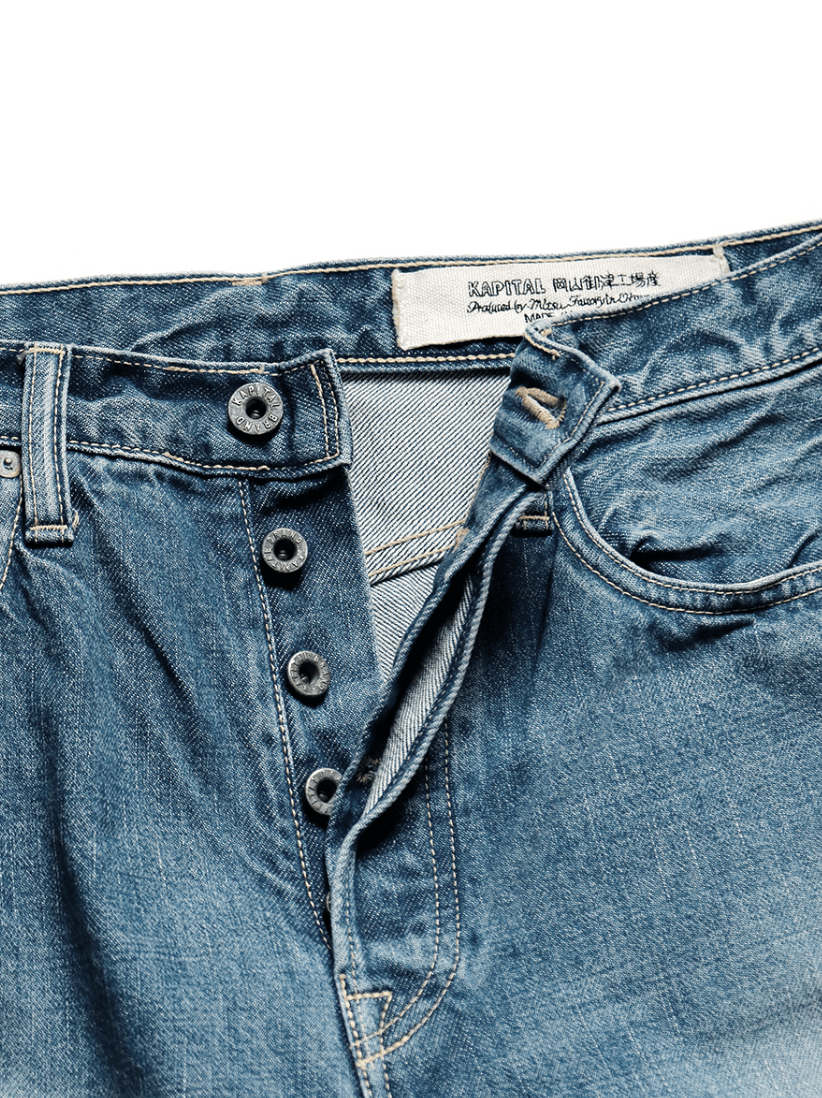 Kapital × Kapital Kountry 14oz Denim 5P Monkey CISCO (studs) Size US 30 / EU 46 - 4 Thumbnail