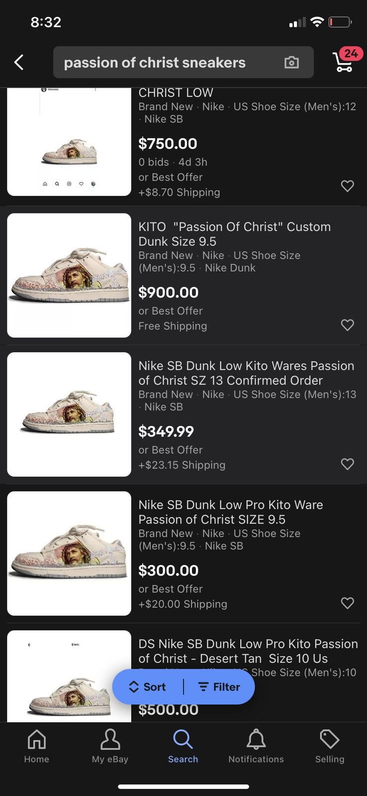 Other Kito Wares “Passion Of Christ” ✝️ SB Dunks 👟 Size US 9.5 / EU 42-43 - 10 Thumbnail