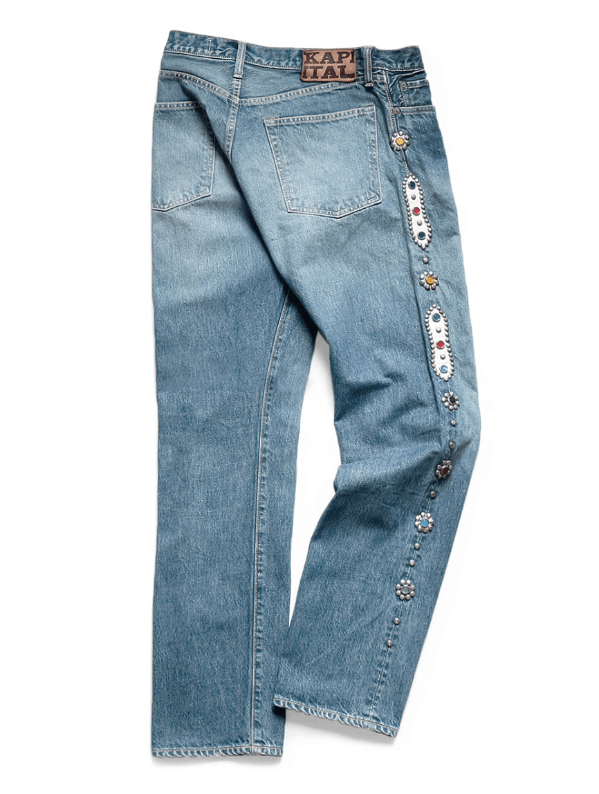 Kapital × Kapital Kountry 14oz Denim 5P Monkey CISCO (studs) Size US 32 / EU 48 - 1 Thumbnail