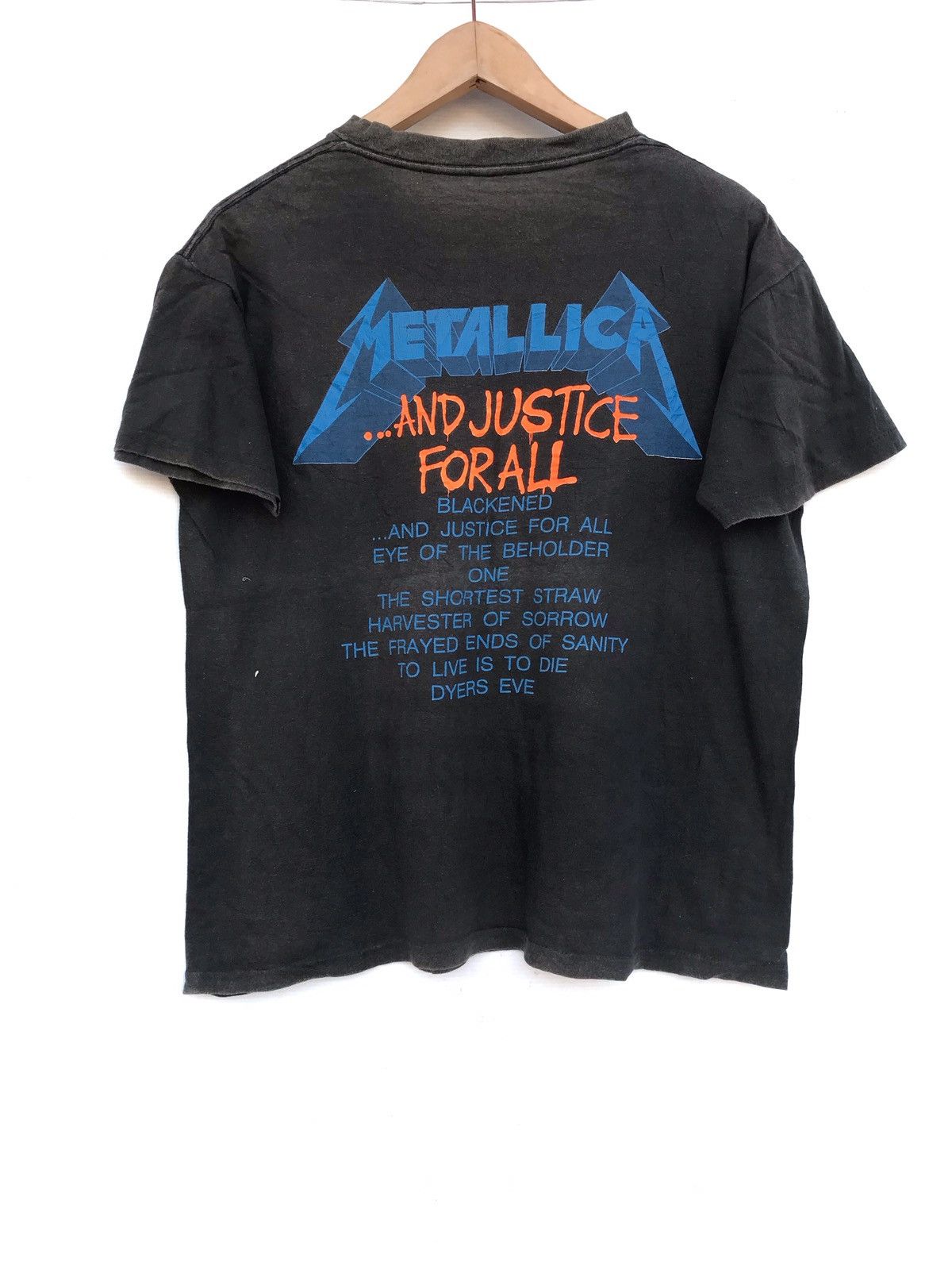 Band Tees × Metallica × Vintage Vintage 80s METALLICA And Justice For All pushead design Size US M / EU 48-50 / 2 - 2 Thumbnail