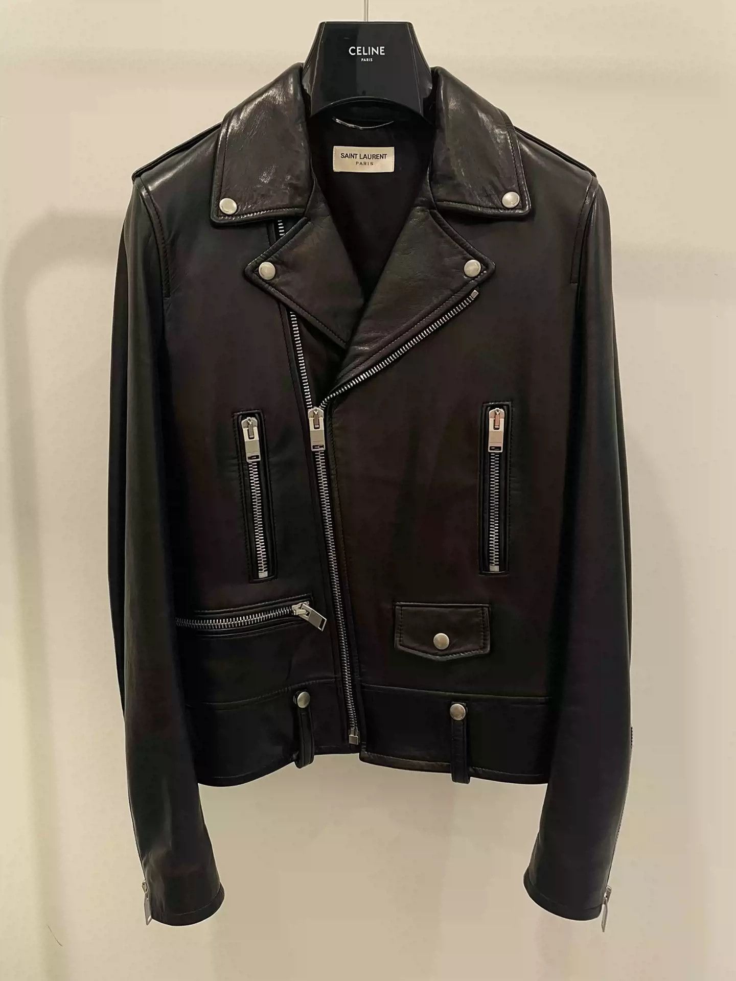 Saint Laurent Paris Saint Laurent Lambskin leather jacket | Grailed